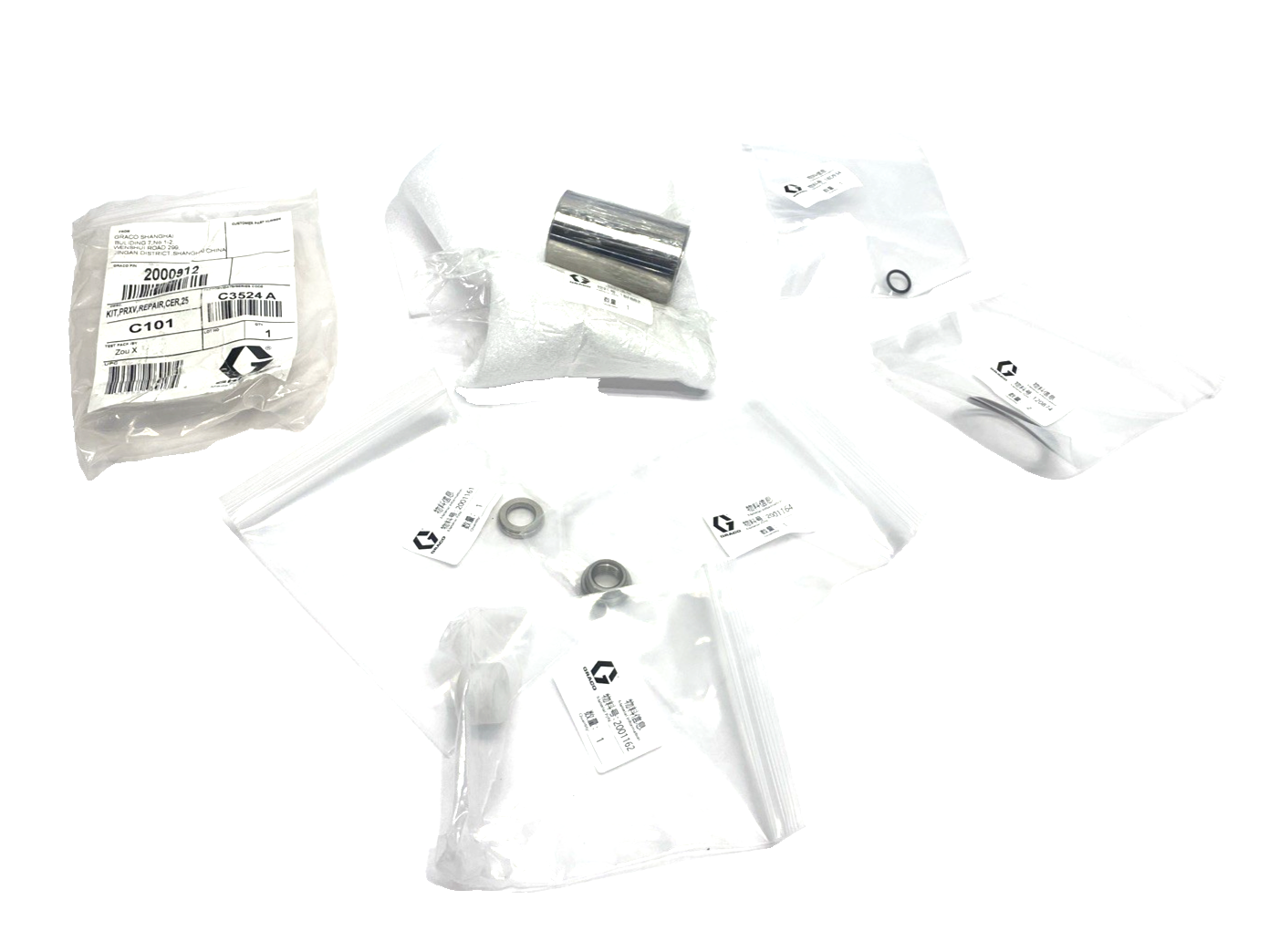 Graco 2000912 Repair Kit For PRXV 10:1 LV Side CER 25 - New – Open box - Maverick Industrial Sales