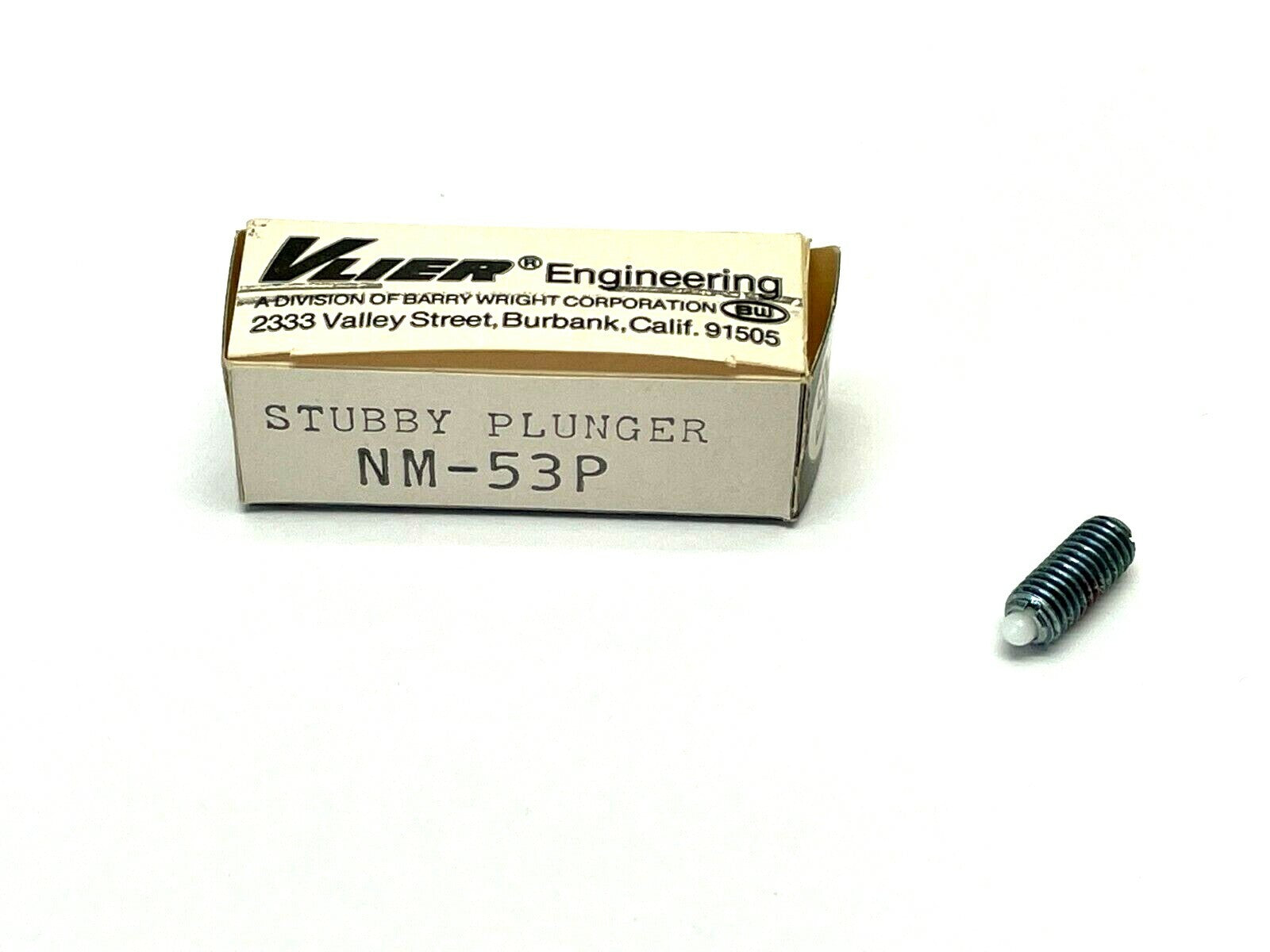 NM-53P | Vlier Stubby Plunger #10-32 Thread - New - Maverick Industrial Sales
