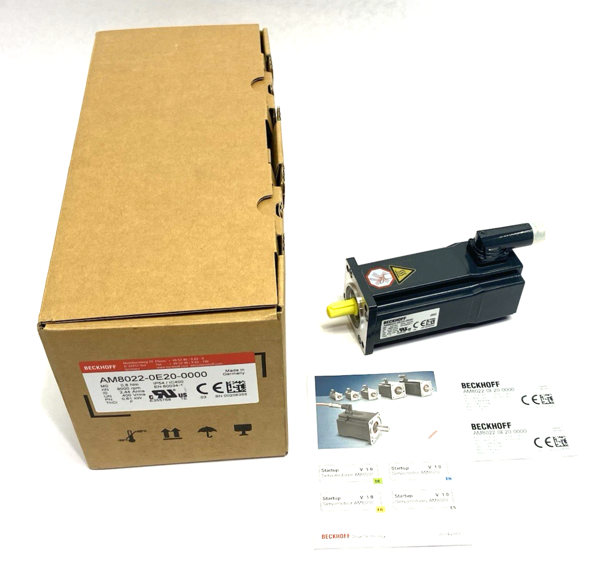 Beckhoff AM8022-0E20-0000 Servomotor 0.8Nm IP54 9000rpm - Maverick Industrial Sales