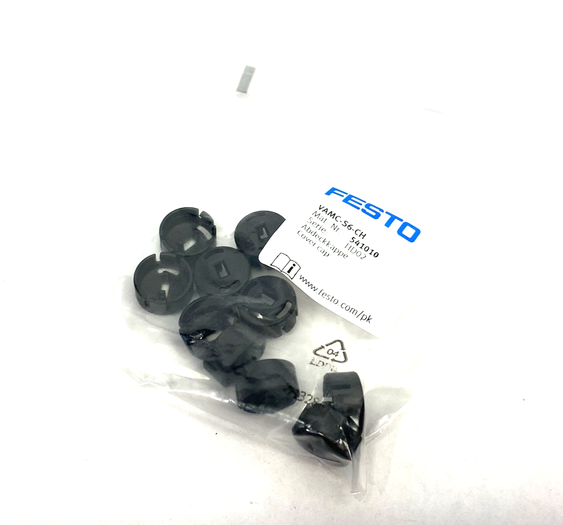 Festo VAMC-S6-CH Cover Cap, Black, 541010, 10-PACK - Maverick Industrial Sales