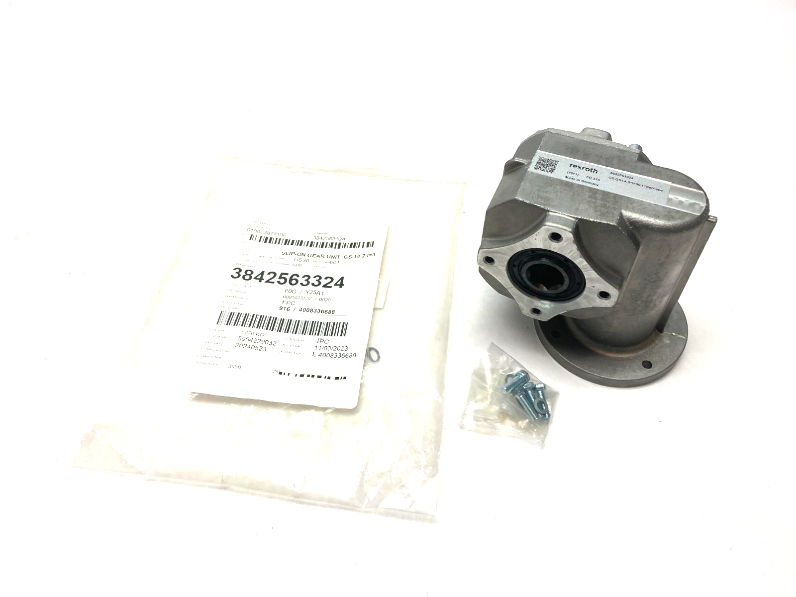 Bosch Rexroth 3842563324 Slip-On Gear Unit 30:1 GS 14-2 - Maverick Industrial Sales