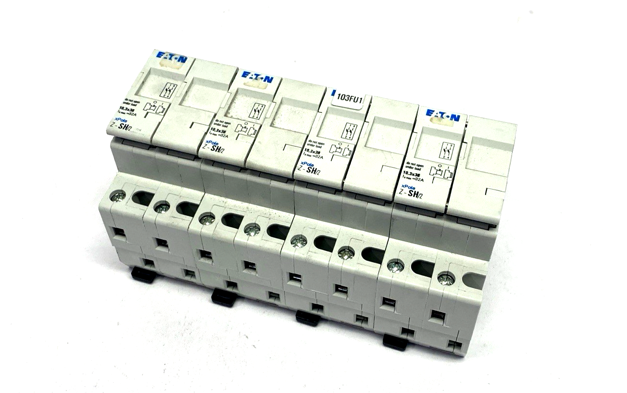 Eaton Z-SH/2 xPole Fuse Holder 10.3x38 32A 2-Pole LOT OF 4 - Maverick Industrial Sales
