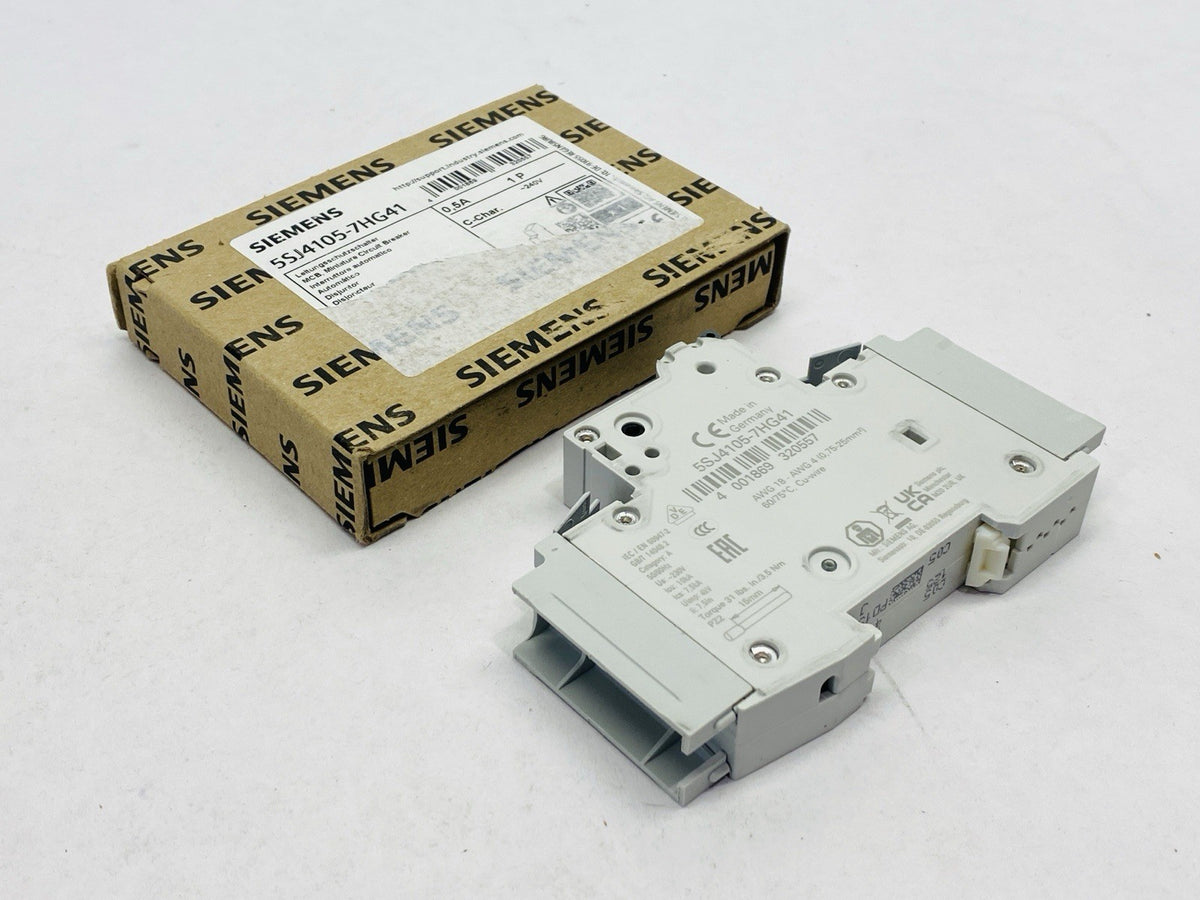 5SJ4105-7HG41 | Siemens Miniature Circuit Breaker 1-Pole 0.5A 240V - New – Open box - Maverick Industrial Sales