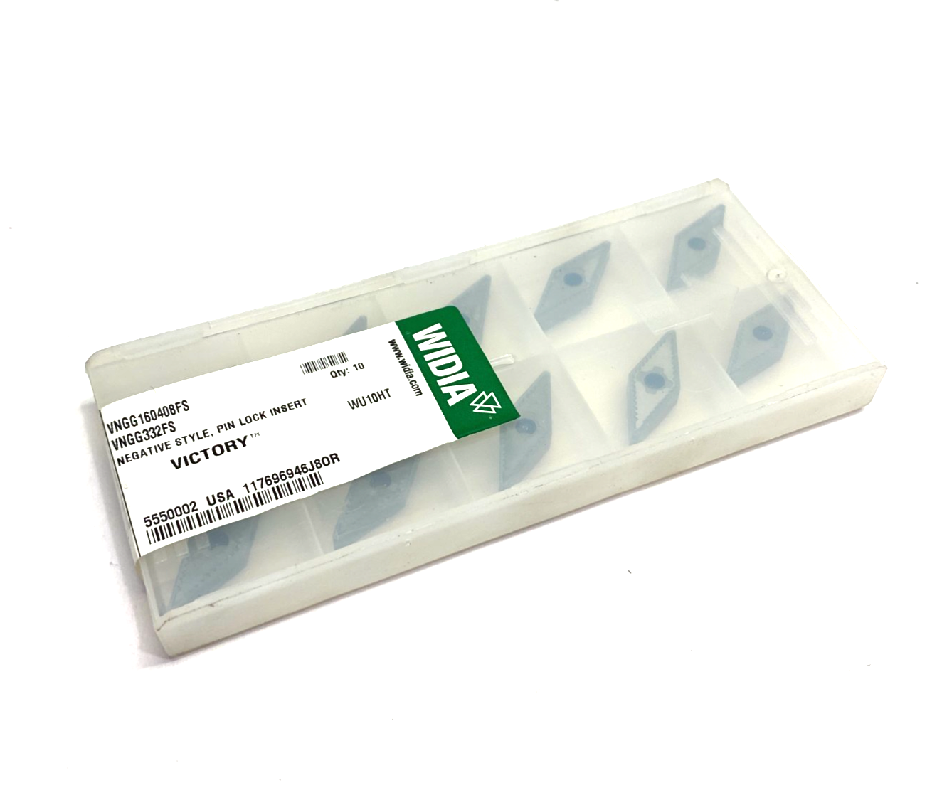 Widia 5550002 Victory™ Finishing Sharp Turning Insert VNGG160408FS PKG OF 10 - Maverick Industrial Sales