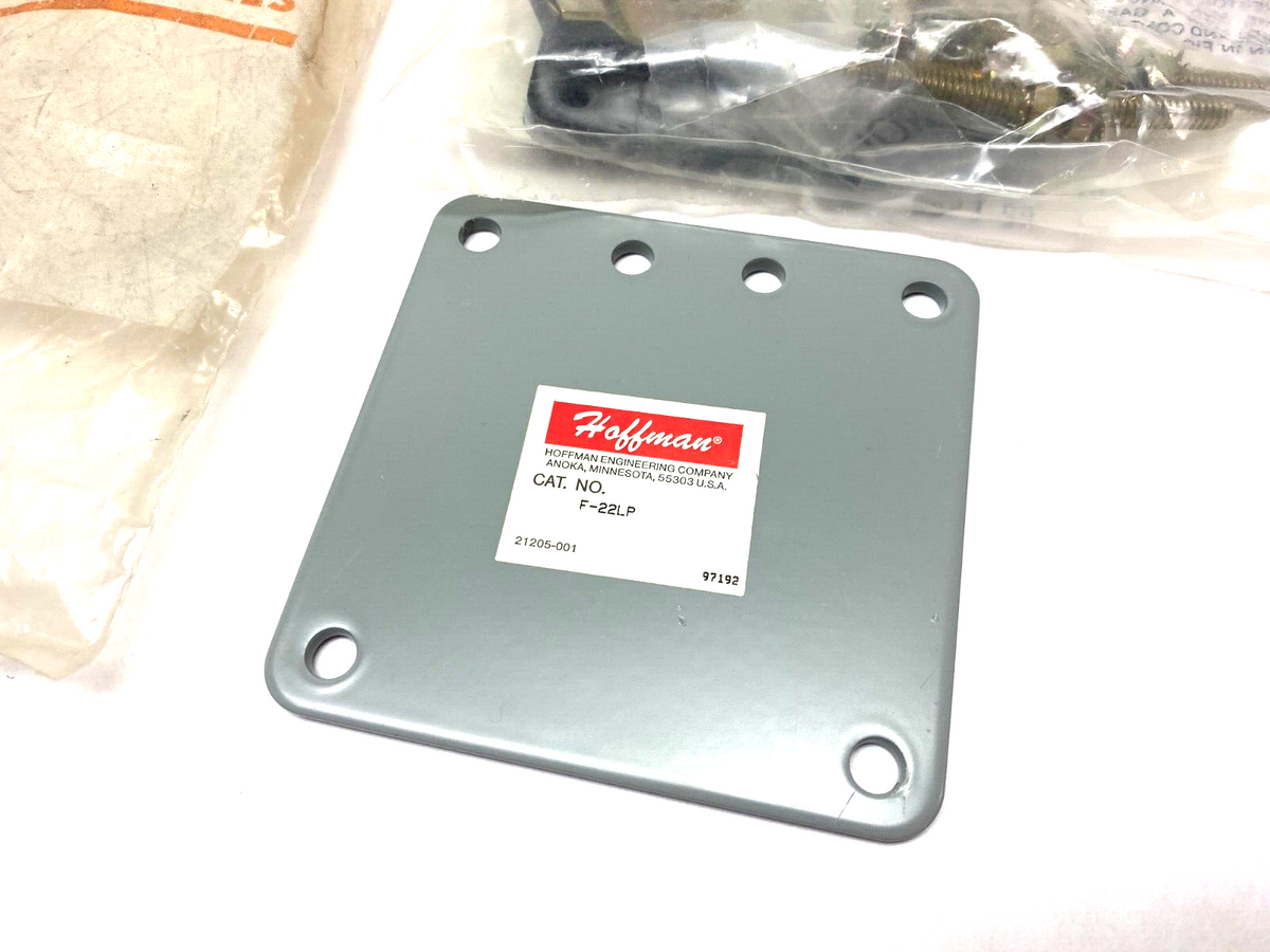 F22LP | Hoffman nVent Lay-In Closure Plate, 2.50 x 2.50", Gray Steel - New Other - Maverick Industrial Sales