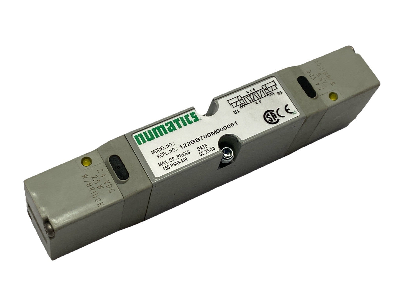 Numatics 122BB700M000061 Solenoid Pneumatic Valve 24VDC - Used - Maverick Industrial Sales