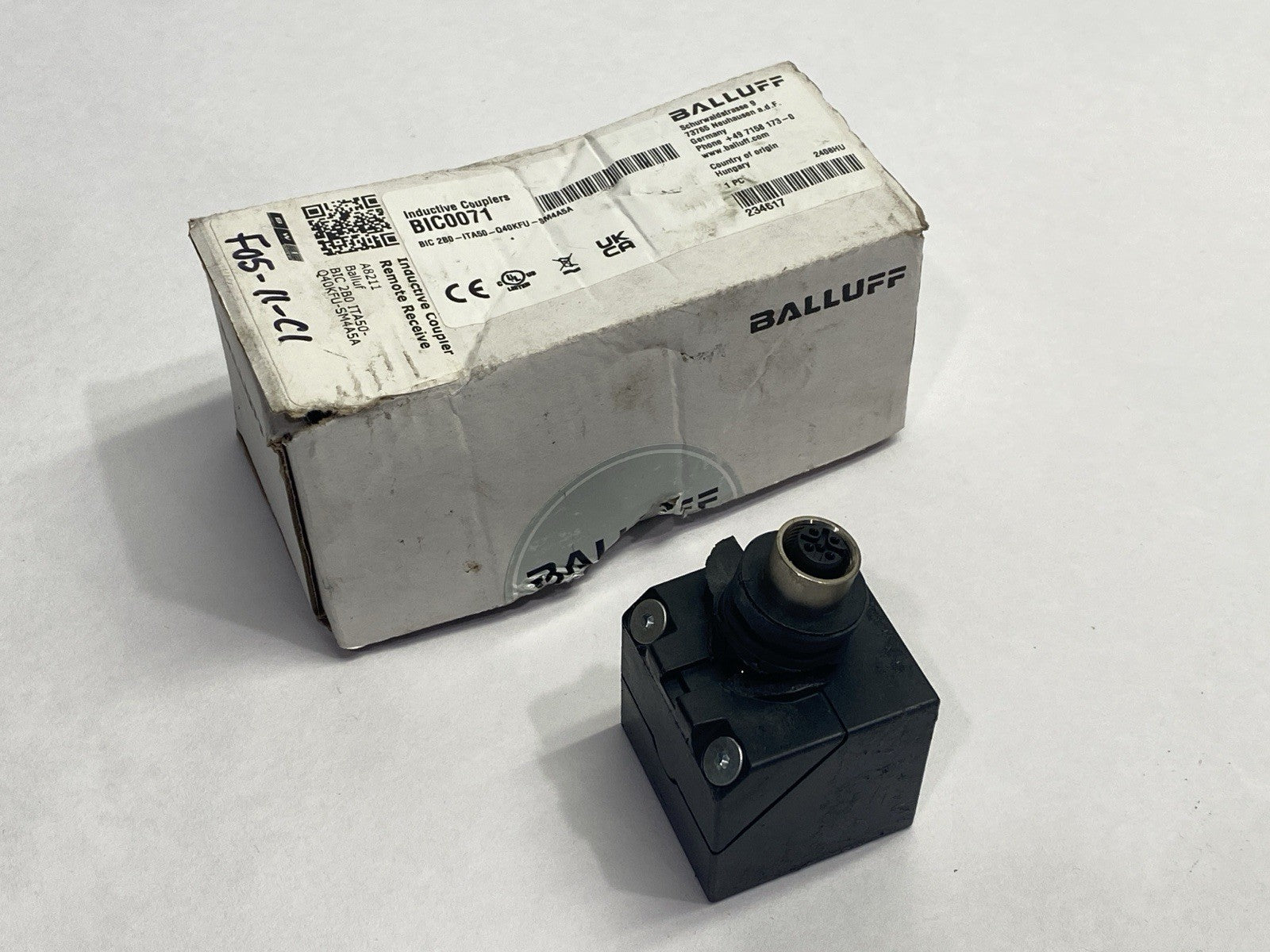 Balluff BIC0071 Inductive Coupler For I/O Link BIC 2B0-ITA50-Q40KFU-SM4A5A - For parts or not working - Maverick Industrial Sales