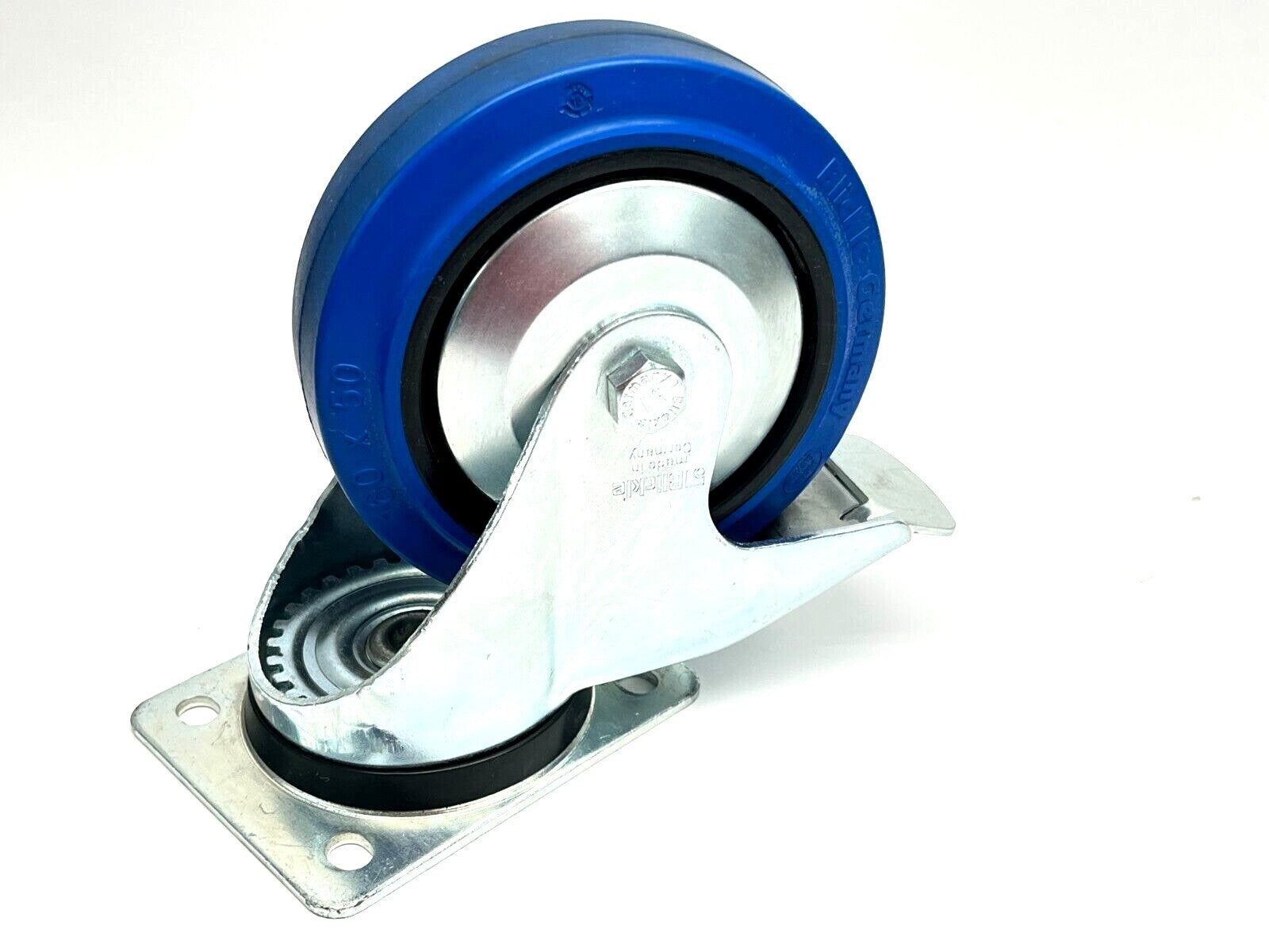 LE-POEV 160K-FI-SB-FA | Blickle Swivel Caster Wheel With Brake Non-Marking - Used - Maverick Industrial Sales