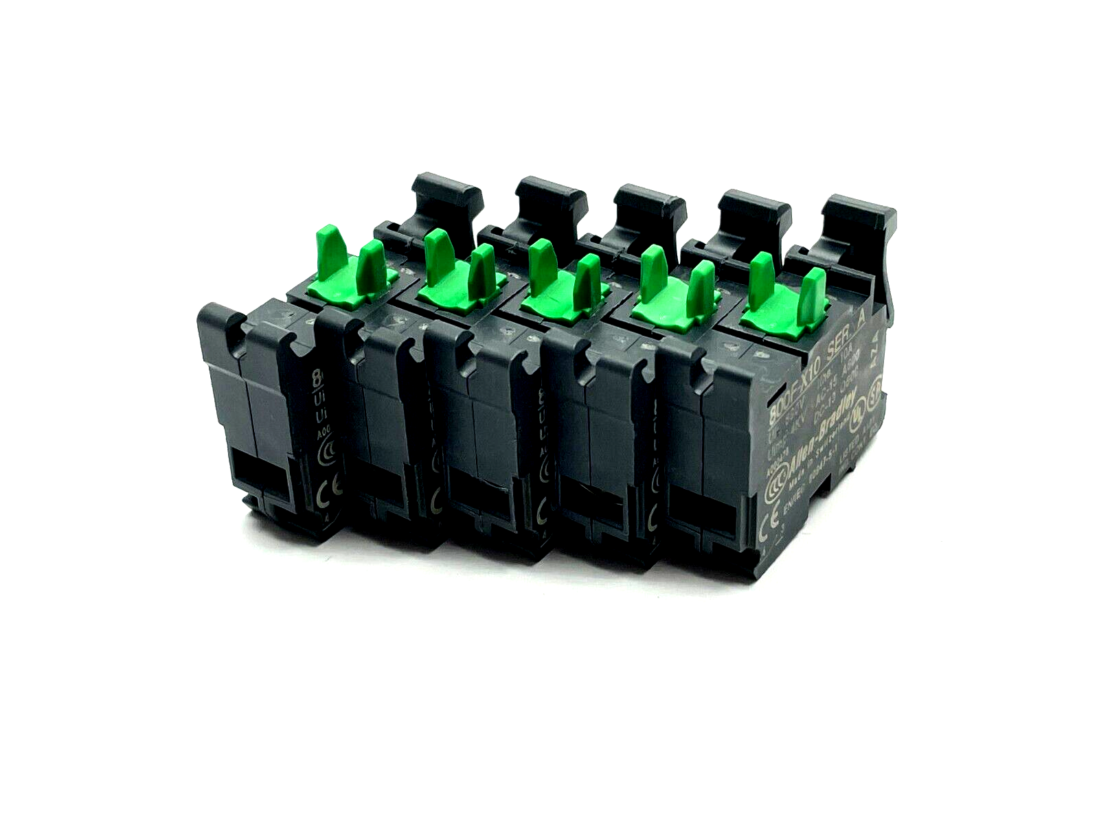 Allen Bradley 800F-X10 Ser. A Contact Block 600V 10A LOT OF 5 - Maverick Industrial Sales