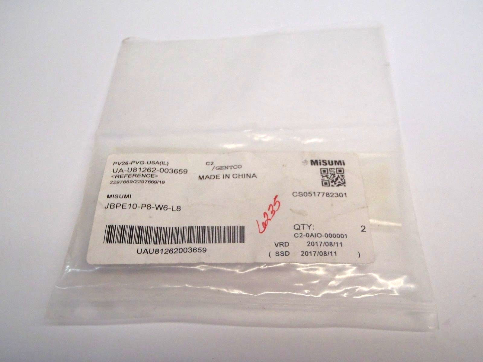 Misumi JBPE10-P8-W6-L8 Bushings For Locating Pins LOT OF 2 - Used - Maverick Industrial Sales