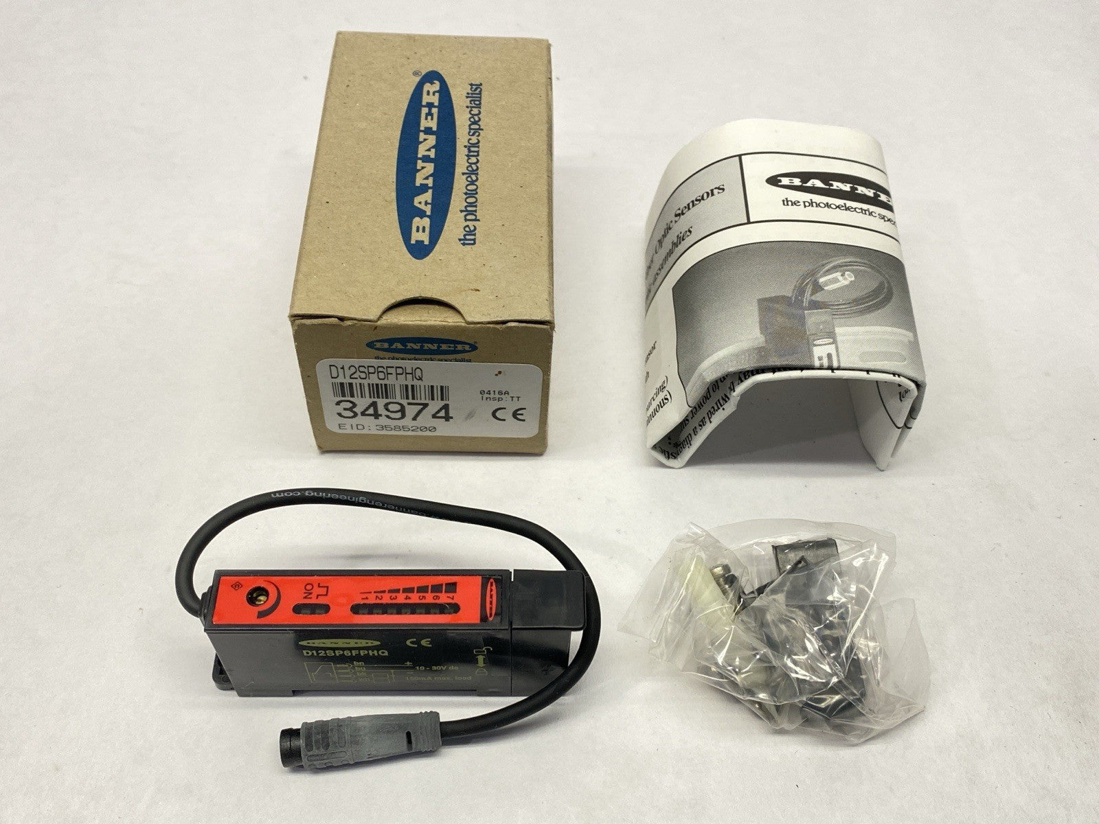 D12SP6FPHQ | Banner High Power Plastic Fiber Optic Sensor 10-30VDC 34974 - New – Open box - Maverick Industrial Sales