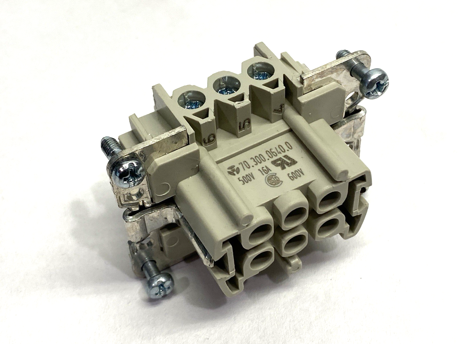 70.300.0640.0, BAS BUS 6 2,5 50 | Wieland 70.300.0640.0 Female Insert Screw Type 6-Poles BAS BUS 6 2,5 50 600V 16A - New Other - Maverick Industrial Sales