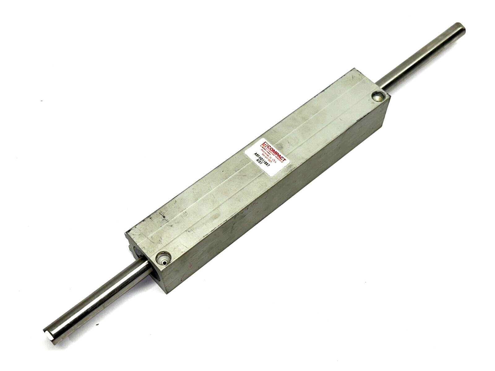 Compact ASFHD118X7 Pneumatic Double Ended Cylinder 1-1/8" Bore 7" Stroke - Maverick Industrial Sales