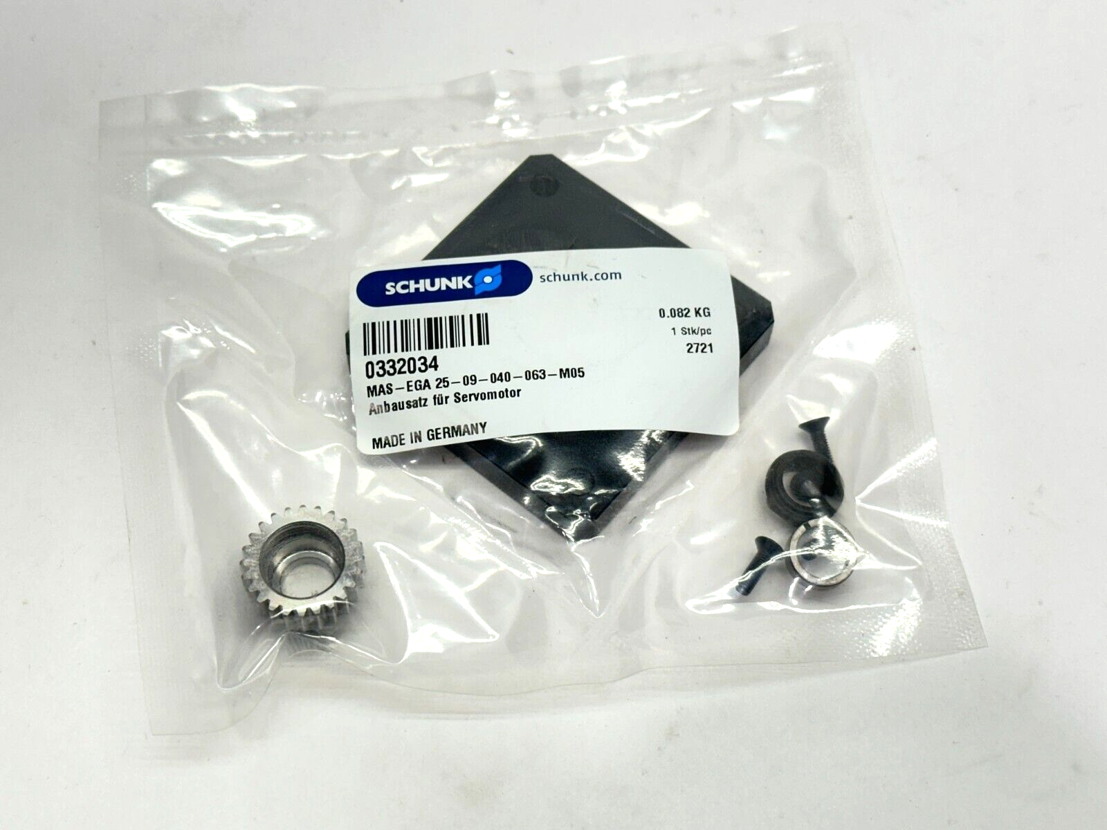 Schunk MAS-EGA 25-09-040-063-M05 Servo Motor Bracket 0332034 - New - Maverick Industrial Sales