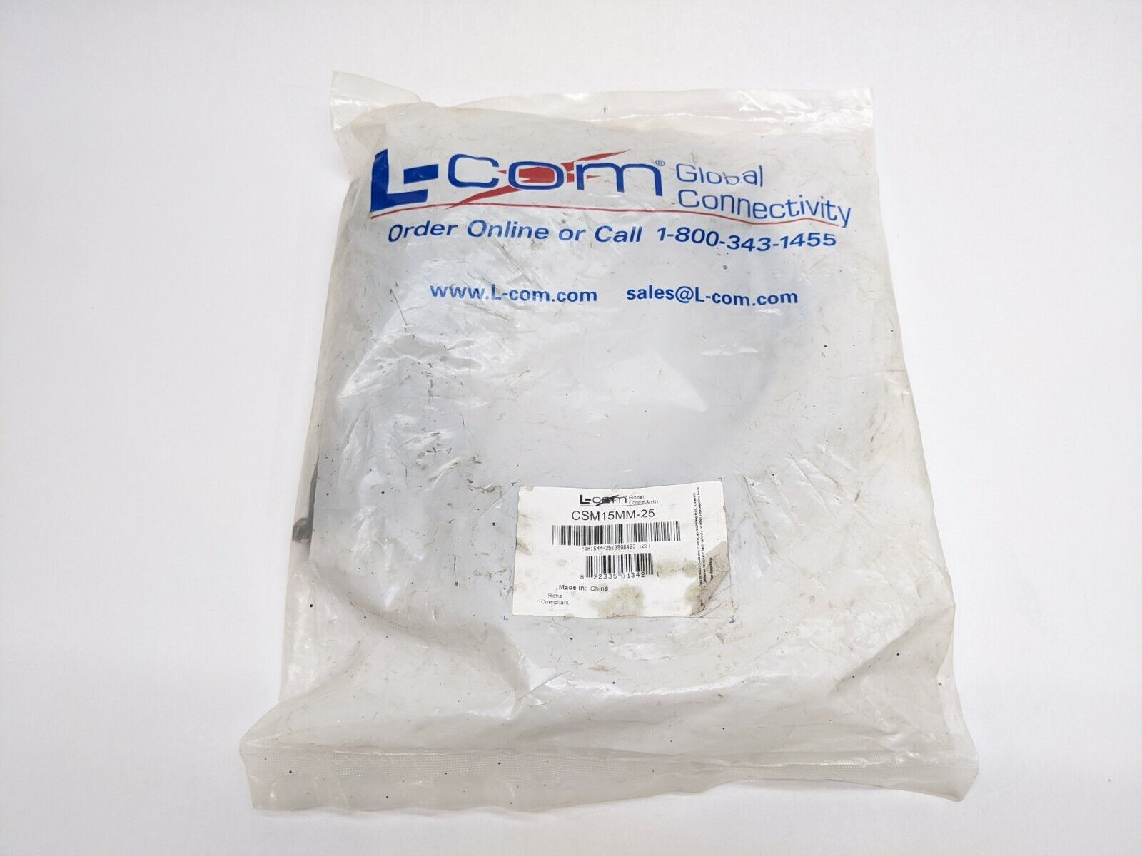L-com CSM15MM-25 Molded D-Sub Cable - New – Open box - Maverick Industrial Sales