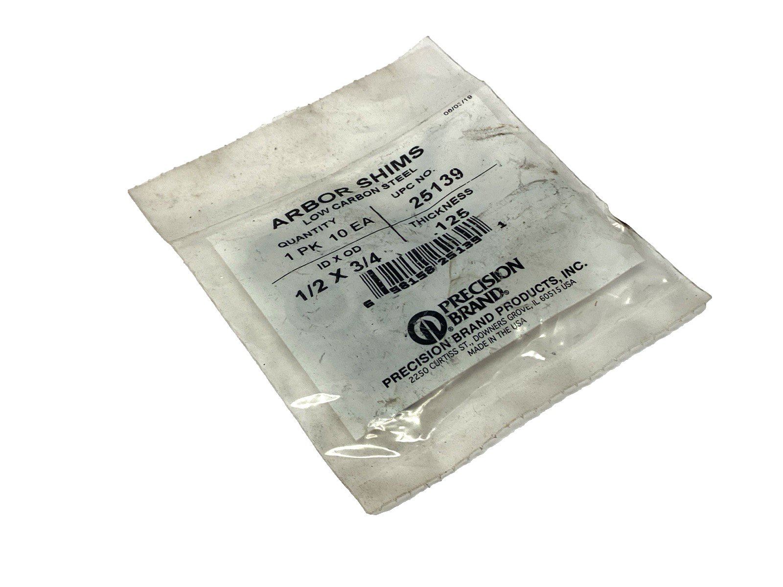Precision Brand 25139 Arbor Shims 1/2" x 3/4" .125 Thickness PACKAGE OF 10 - Maverick Industrial Sales