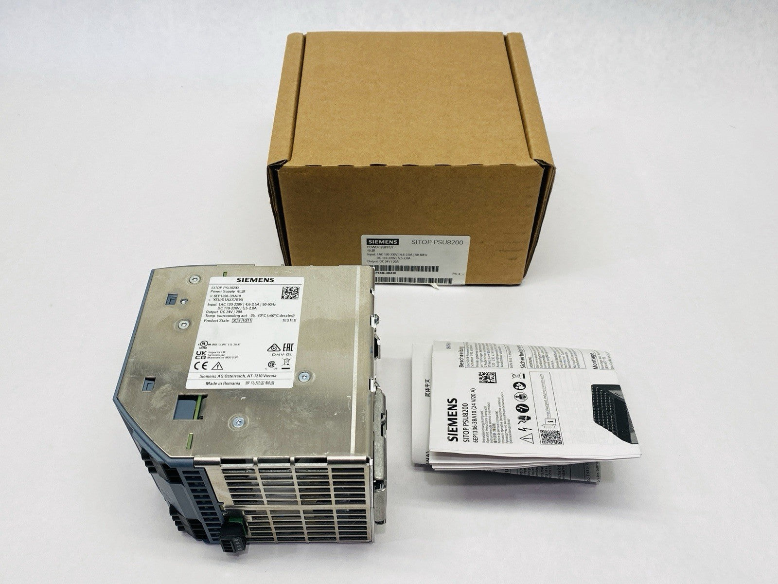 Siemens 6EP1336-3BA10 Power Supply 20A 24VDC SITOP PSU8200 - New – Open box - Maverick Industrial Sales