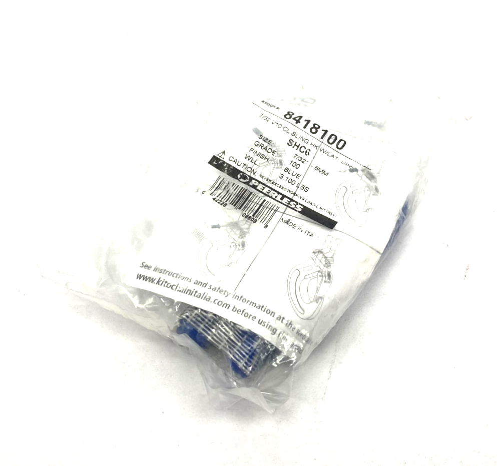 Peerless 8418100 Clevis Sling Hook Latch 7/32 V10 CL SLING HK W/LAT, SHC6 - Maverick Industrial Sales