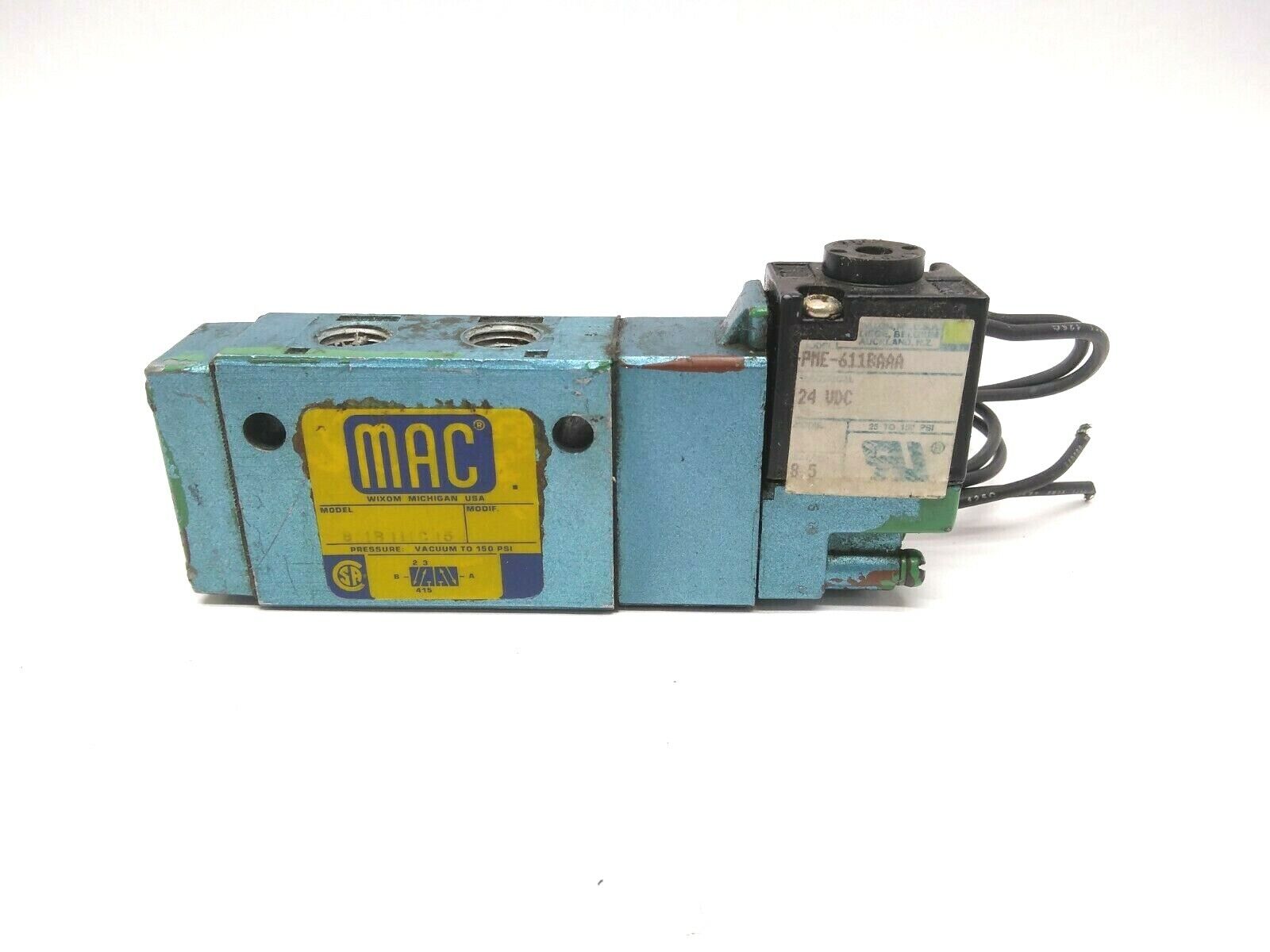 811B-111C-152 | MAC Valves Solenoid Valve with PME-6111BAAA 24VDC - Used - Maverick Industrial Sales
