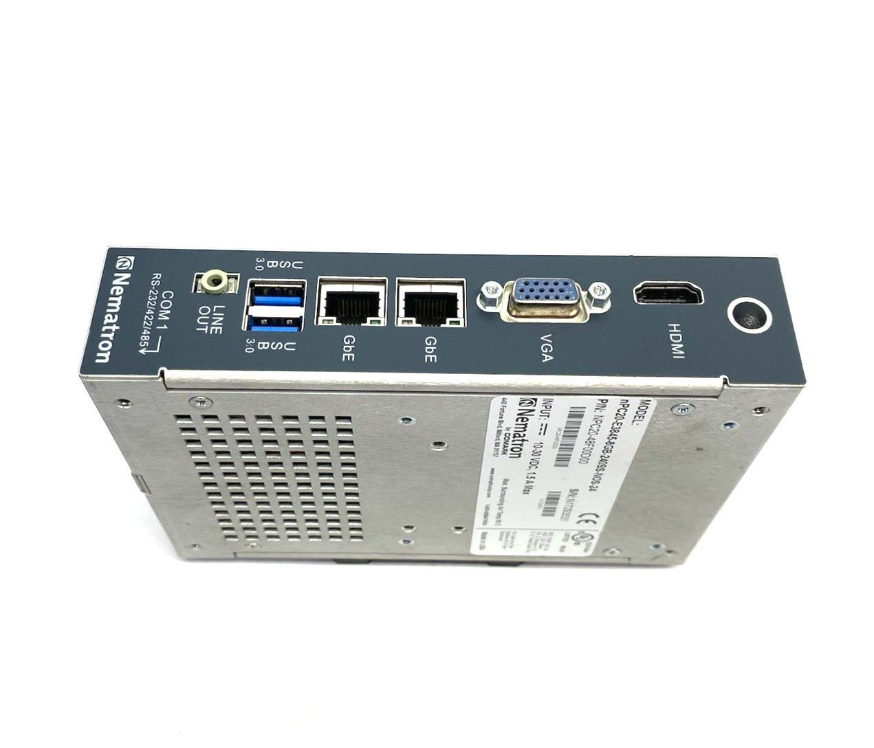 nPC20-E3845-8GB-240SS-NOS-24 | Nematron Fanless Node PC, Intel QC, NPC20-48F00D00 - Used - Maverick Industrial Sales