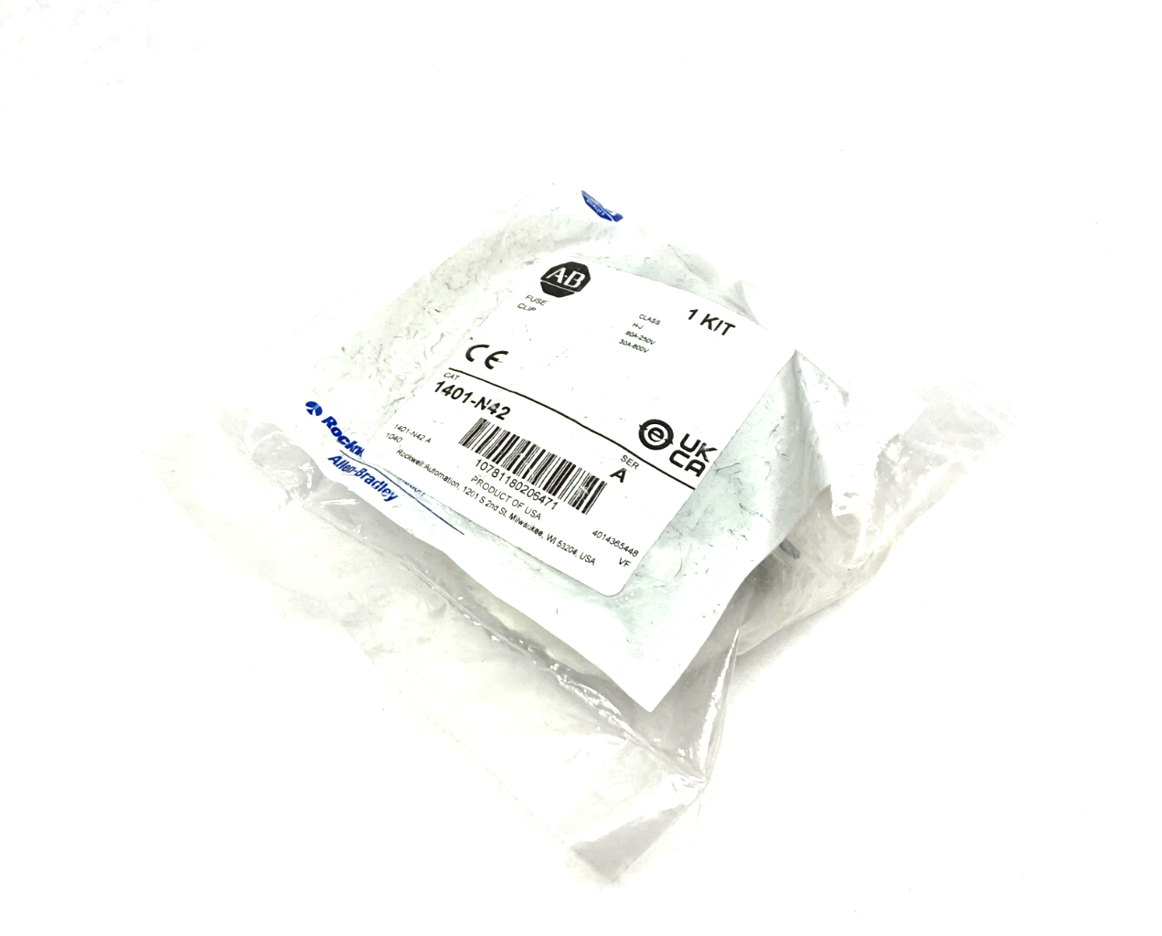 Allen Bradley 1401-N42 Ser. A Fuse Clip Kit for Class H-J 60A-250V, 30A-600V - Maverick Industrial Sales