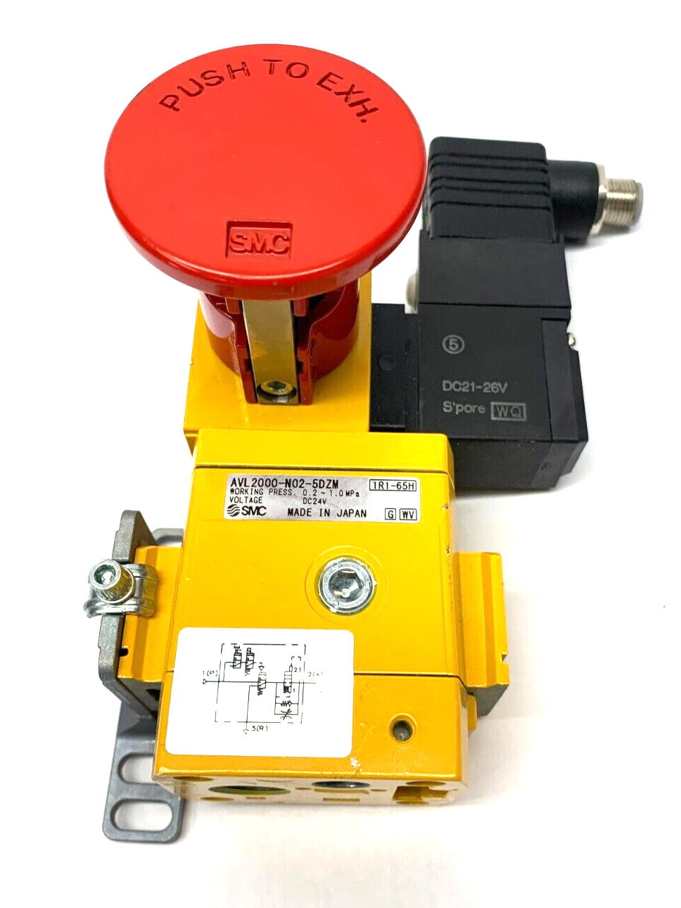 AVL2000-N02-5DZM | SMC Soft Start Up Valve w/ Lock-out Function and Mount Bracket - Used - Maverick Industrial Sales