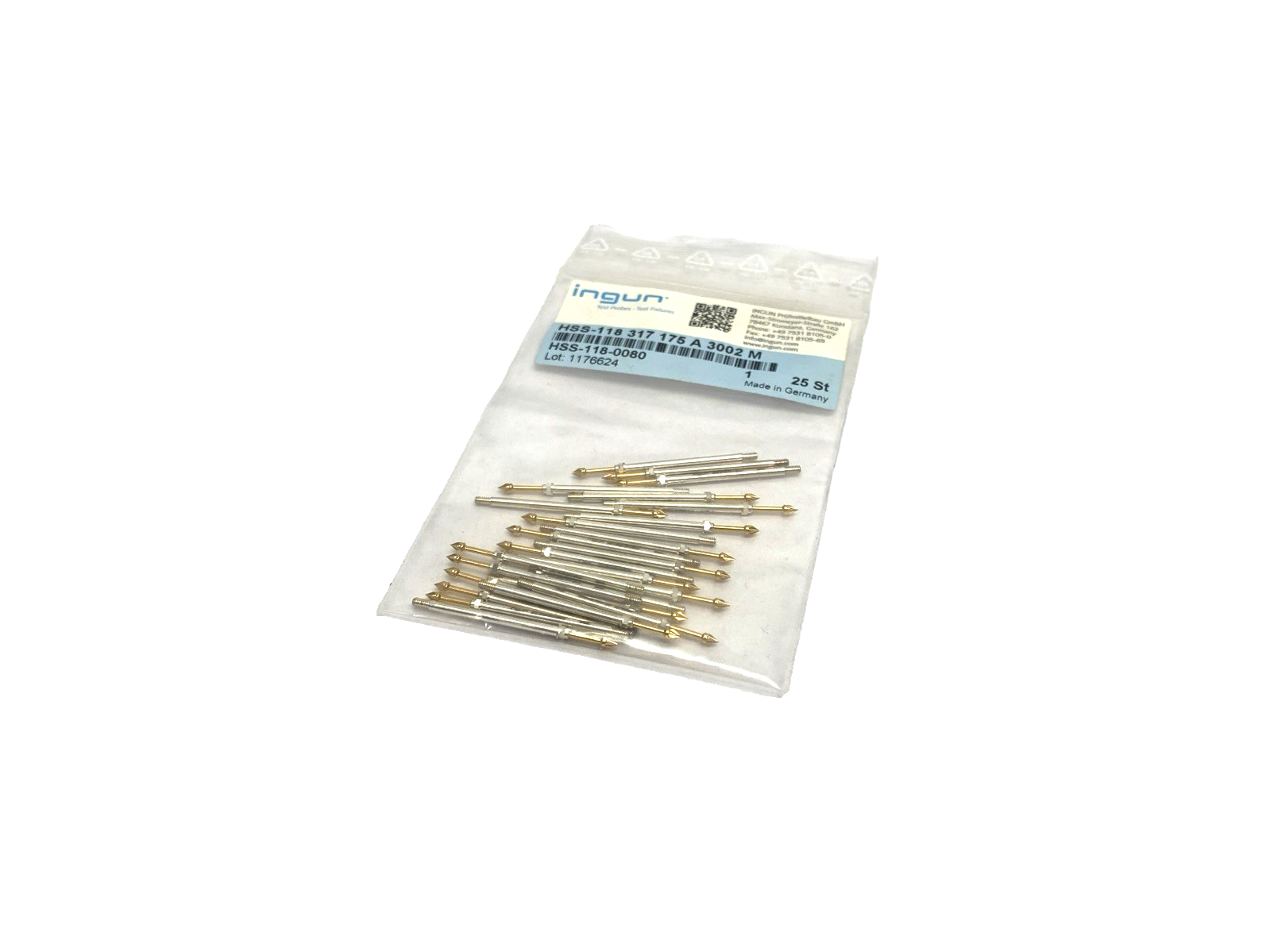 Ingun HSS-118 317 175 A 3002 M High Current Test Probe HSS-118-0080 LOT OF 25 - Maverick Industrial Sales
