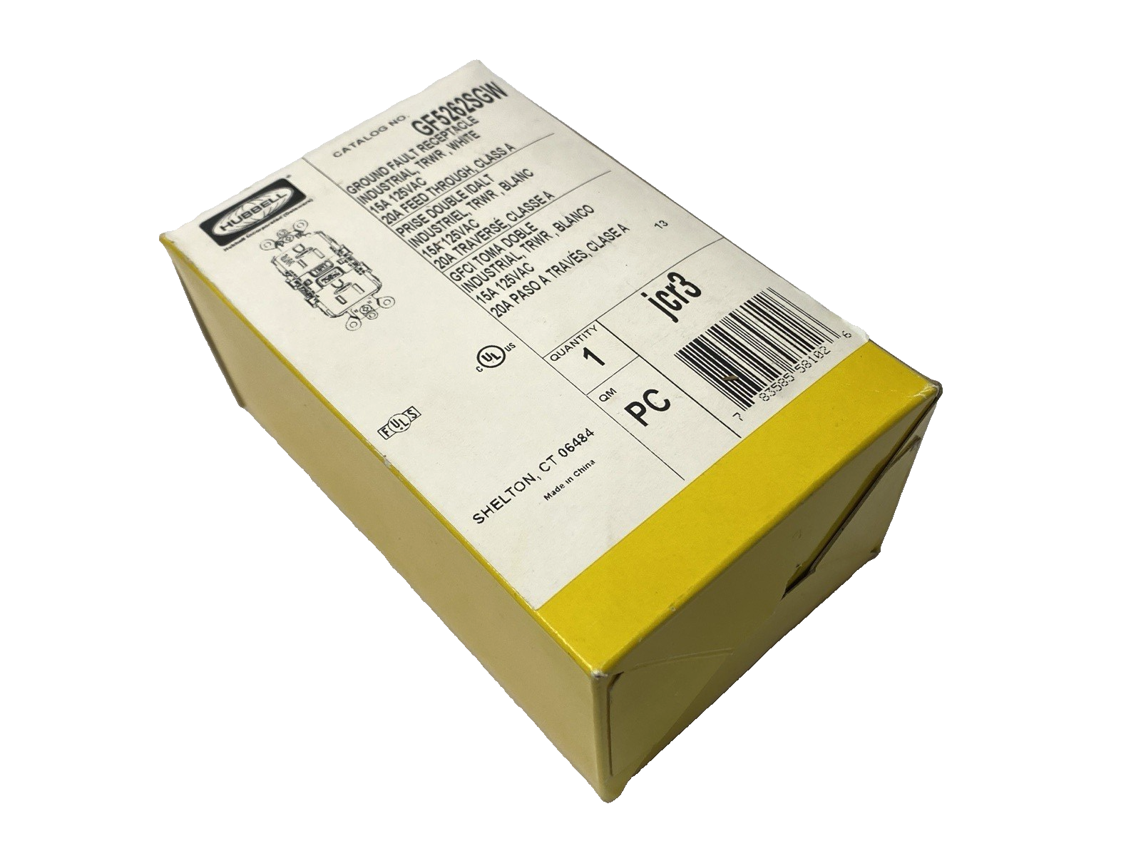 Hubbell GF5262SGW Ground Fault Receptacle Tamper/Weather Resistant 15A 125VAC - Maverick Industrial Sales