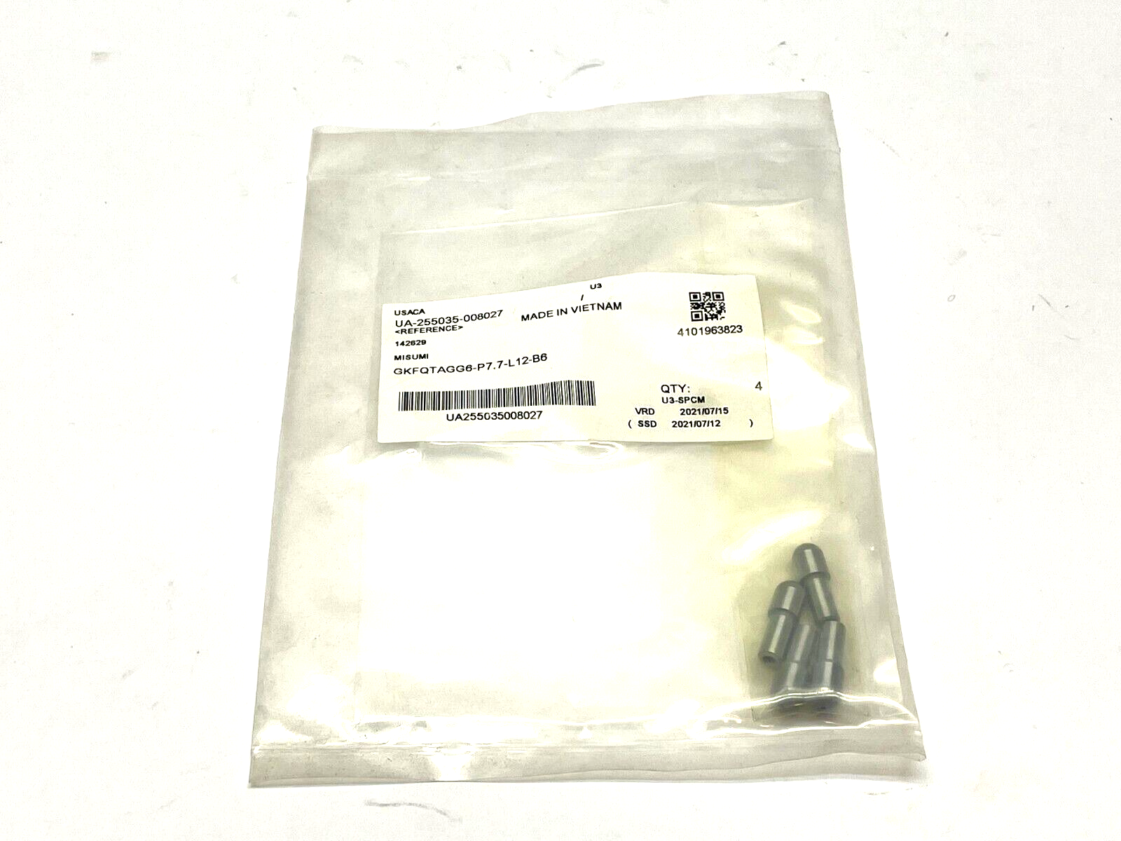 MiSUMi GKFQTAGG6-P7.7-L12-B6 Large Head Locating Pin LOT OF 4 - New - Maverick Industrial Sales