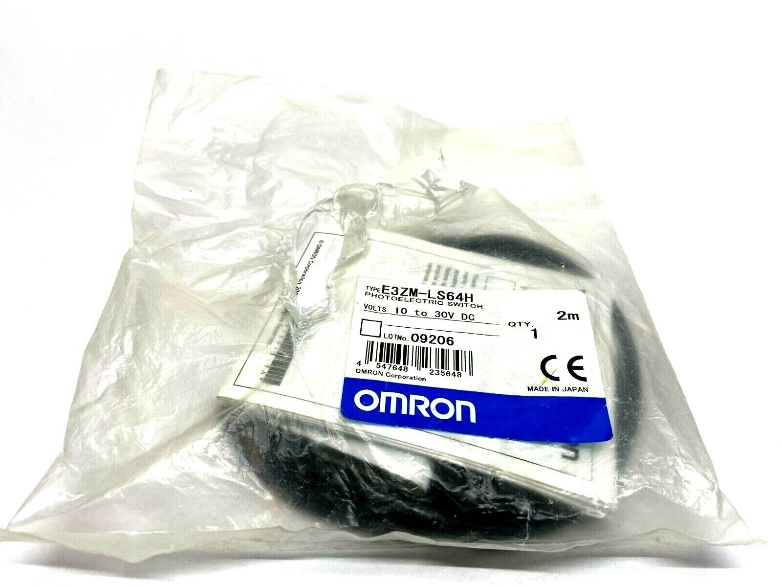 Omron E32M-LS64H 200mm Range Pre-Wired Photoelectric Sensor NPN - New – Open box - Maverick Industrial Sales