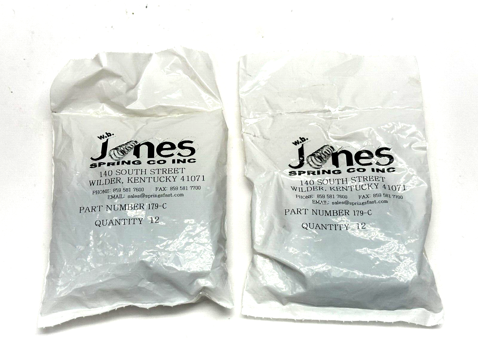 179-C | W.B. Jones Extension Springs 0.343 OD 0.025 Music Wire 12 Pack LOT OF 2 - New - Maverick Industrial Sales