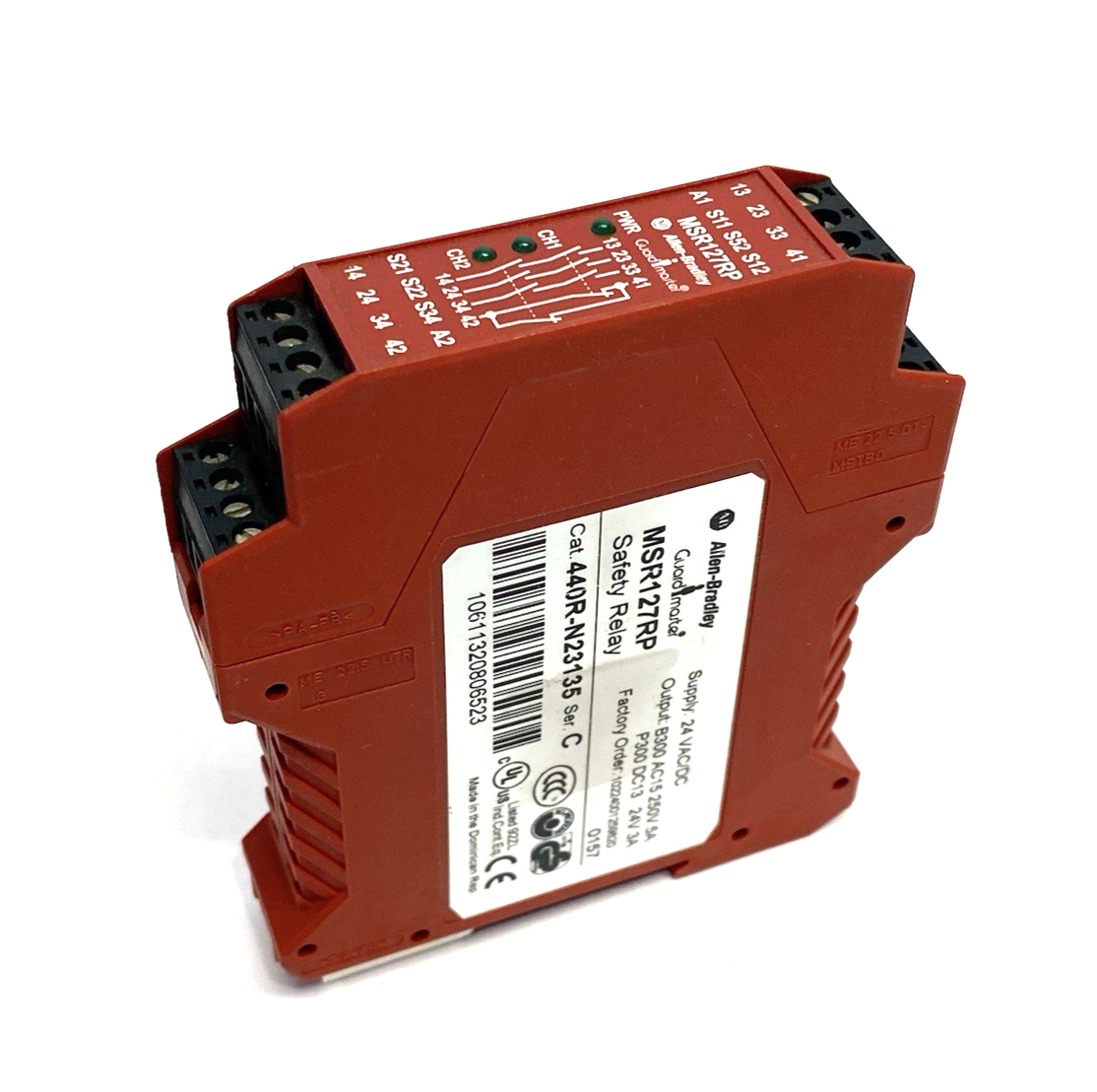 Allen Bradley 440R-N23135 Ser. C Guardmaster MSR127RP Safety Relay - Maverick Industrial Sales