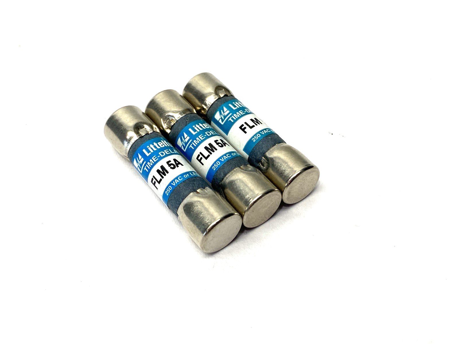 Littelfuse FLM005 Time Delay Midget Fuse Class CC 250V 5A LOT OF 3 - Maverick Industrial Sales