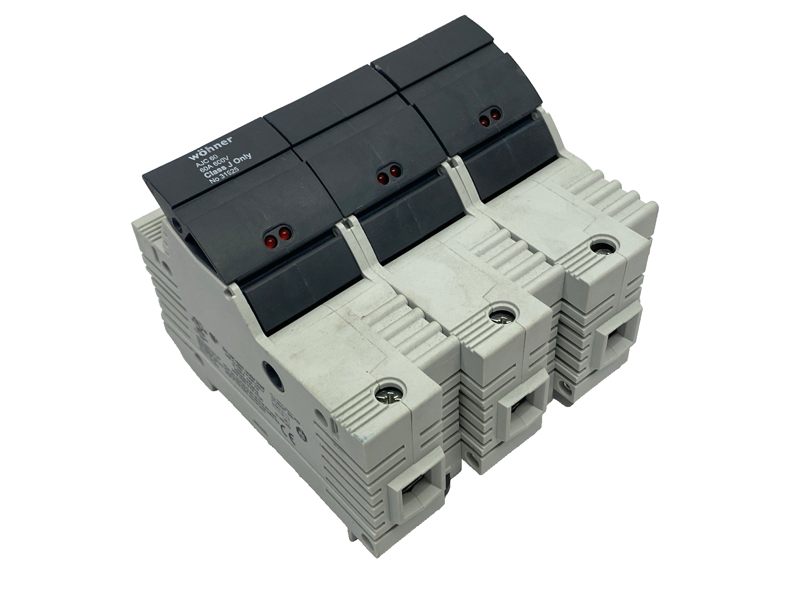 Wohner AJC60 Fuse Holder Class J 60A 600V - New – Open box - Maverick Industrial Sales