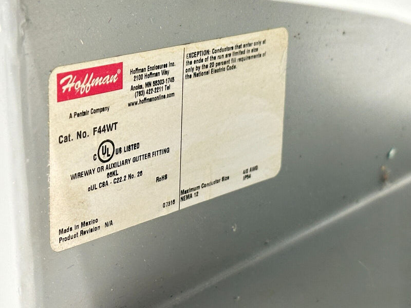 Hoffman F44WT Nvent Feed-Through Tee Gray Steel 4" x 4" - Maverick Industrial Sales