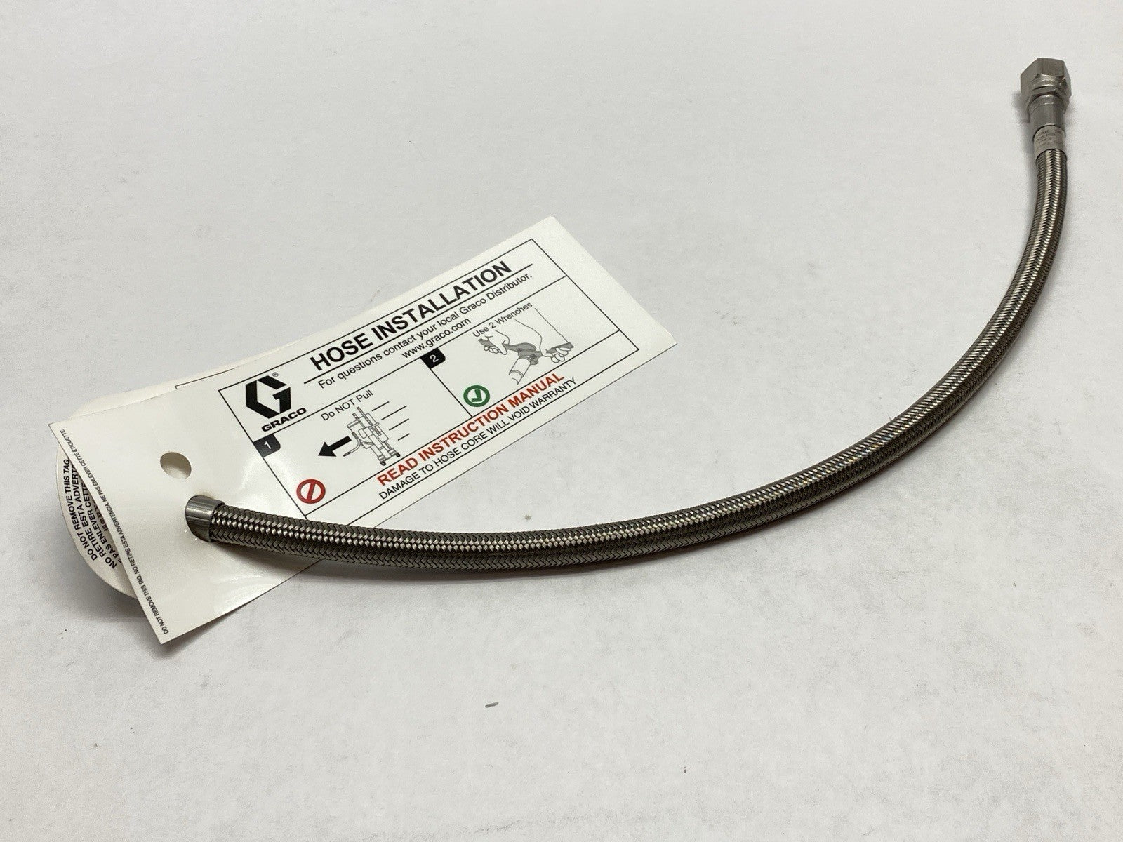 Graco 16C528 Hose Assembly Stainless Steel Braided 1/2" x 24" - New - Maverick Industrial Sales