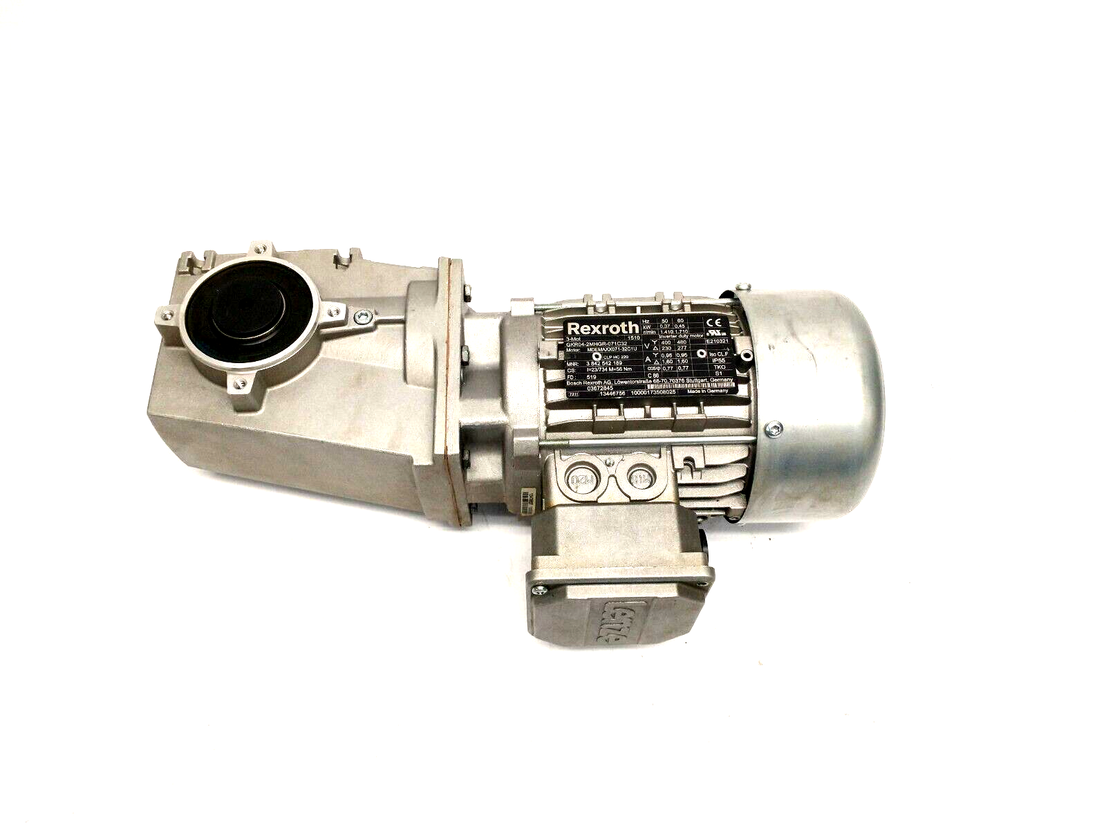 Bosch Rexroth 3842542189 Gearmotor MDEMAXX071-32C1U .45kW GKR04-2MHGR-071C32 - Maverick Industrial Sales