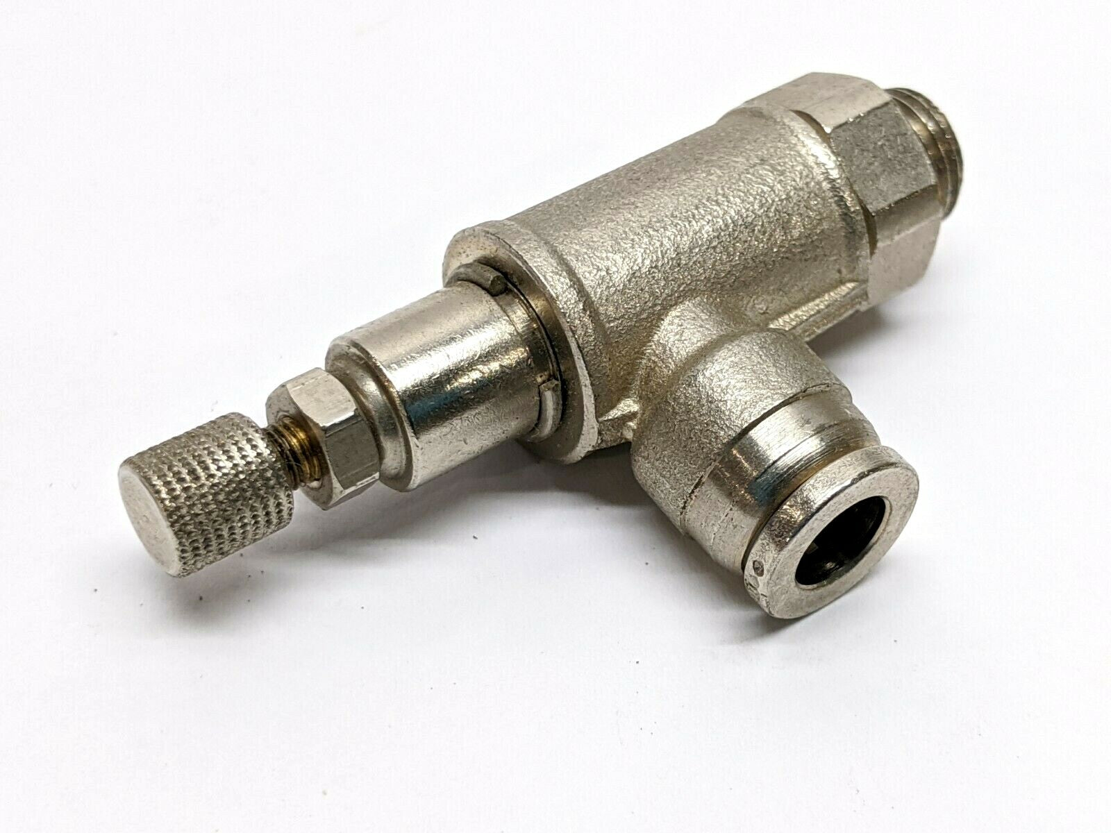 Numatics 1/4” Tube Flow Control Valve 3/8” Male Thread OD - New – Open box - Maverick Industrial Sales