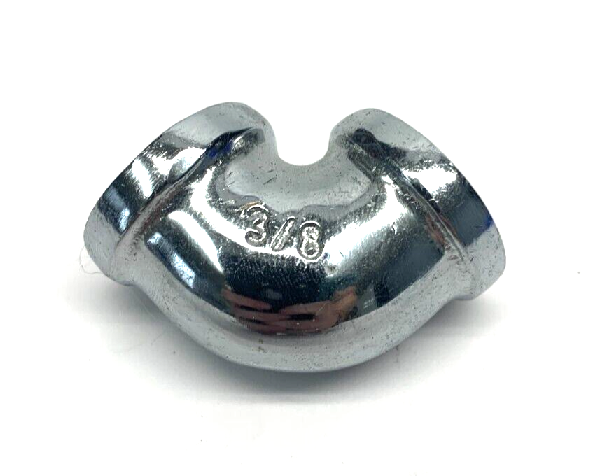 3/8" 90 Degree Chrome Plated Brass Elbow Threaded - New – Open box - Maverick Industrial Sales