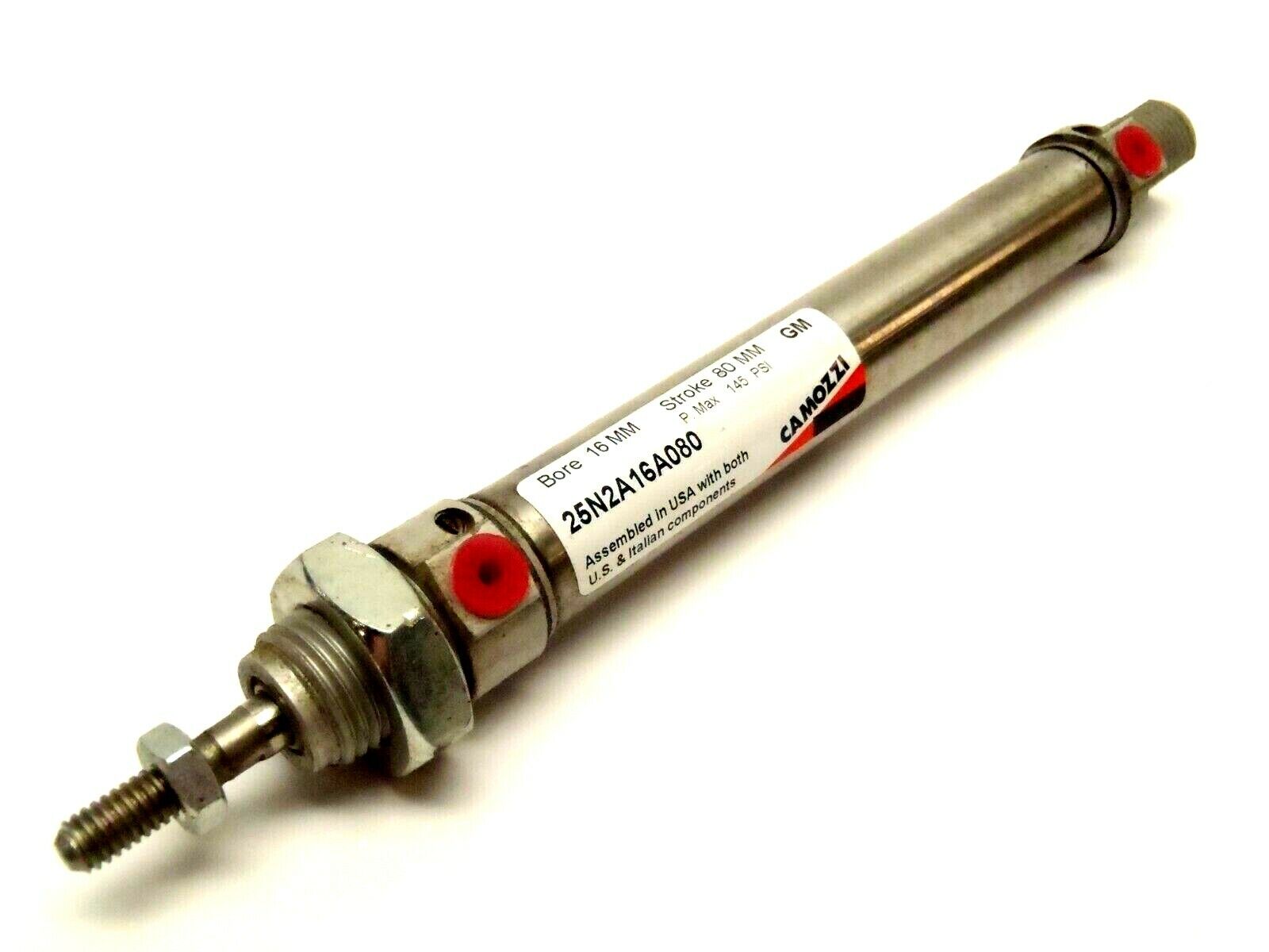 Camozzi 25N2A16A080 Pneumatic Cylinder 16mm Bore x 80mm Stroke - Maverick Industrial Sales