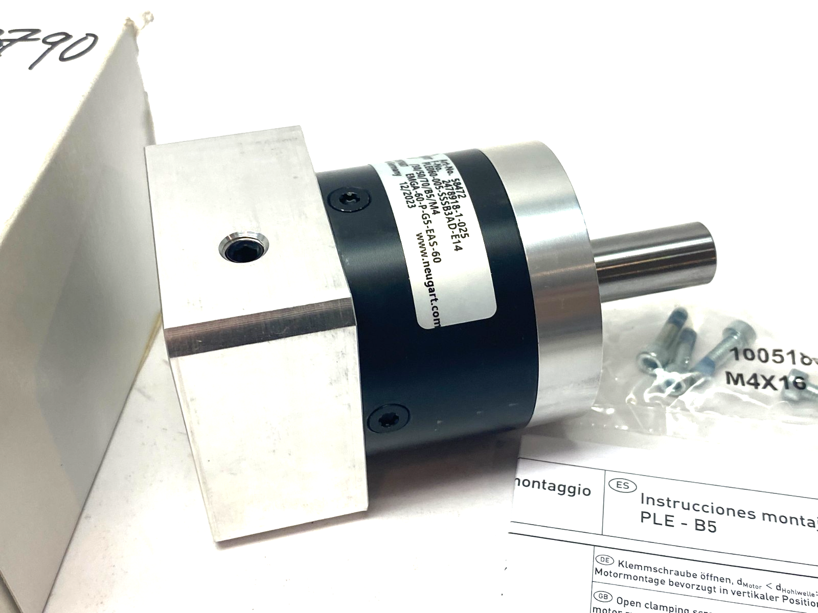 Festo EMGA-60-P-G5-EAS-60 Gear Unit 5:1 Ratio 13,000rpm 2297687 - New – Open box - Maverick Industrial Sales