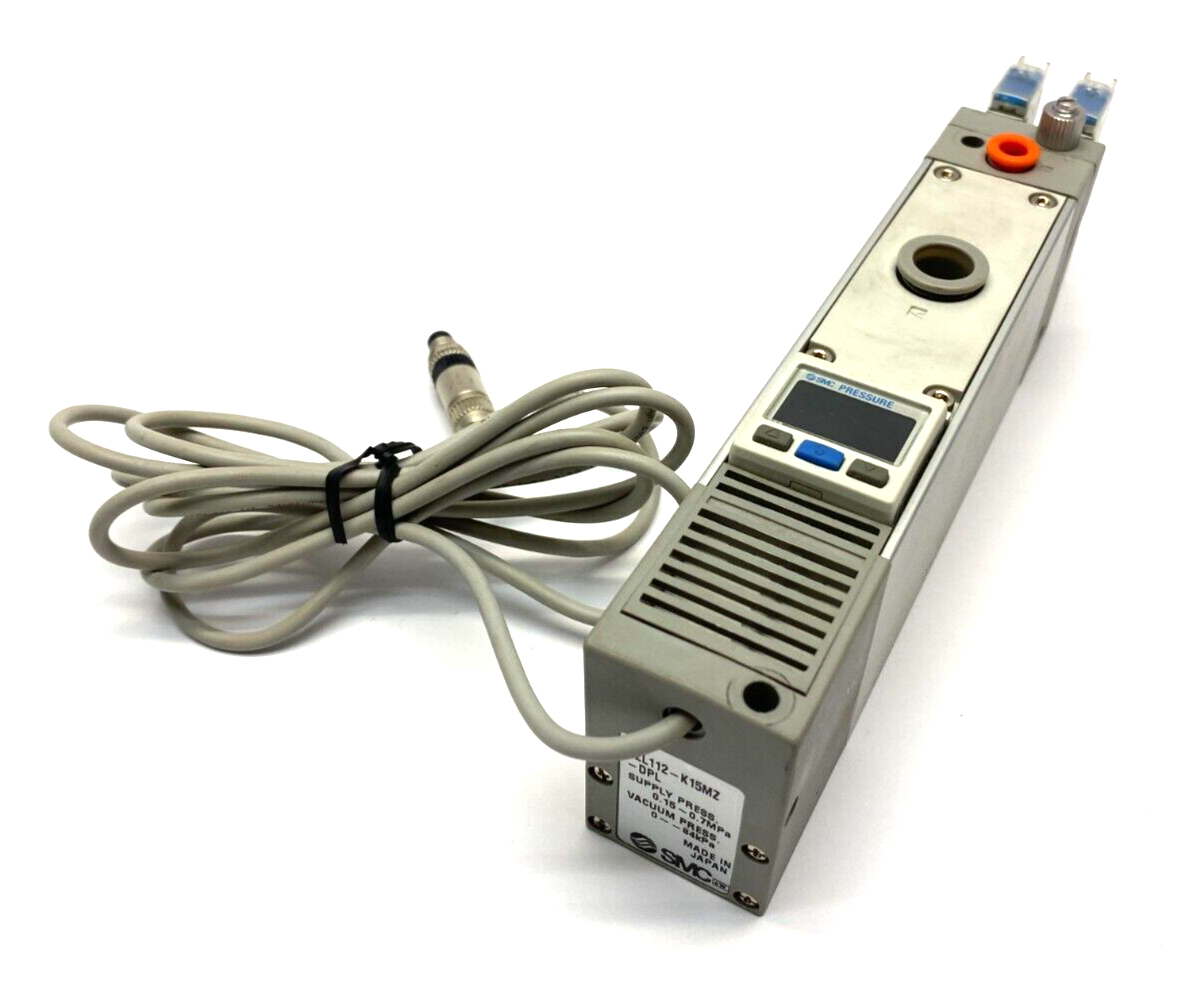 NZL112-K15MZ-DPL | SMC Multistage Vacuum Ejector 0.15~0.7MPa - Used - Maverick Industrial Sales