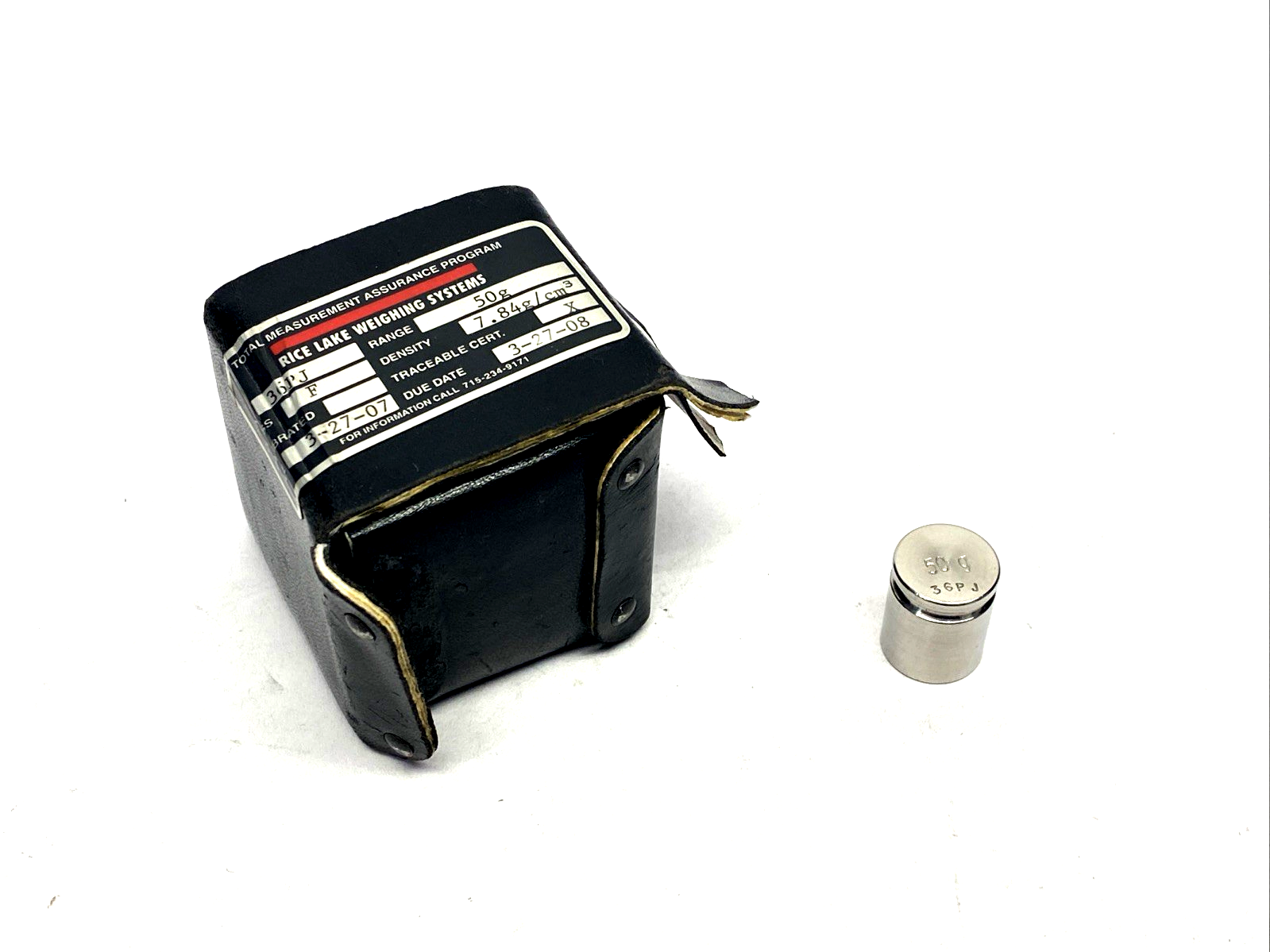 Rice Lake Weighing Systems 50g Calibration Weight, Class F 7.84g/cm³ Density - Maverick Industrial Sales