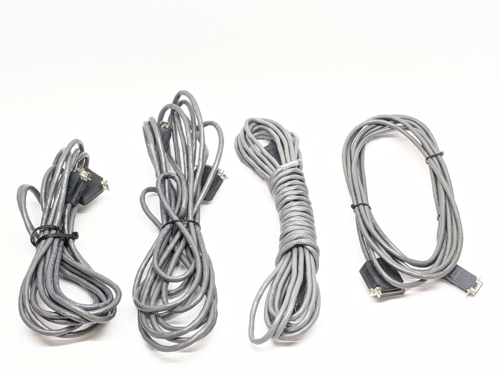 Belden 8786, 8104 (2), 8102 Cables w/ 25 Pin Fem. & Various Male Conn. LOT OF 4 - Maverick Industrial Sales