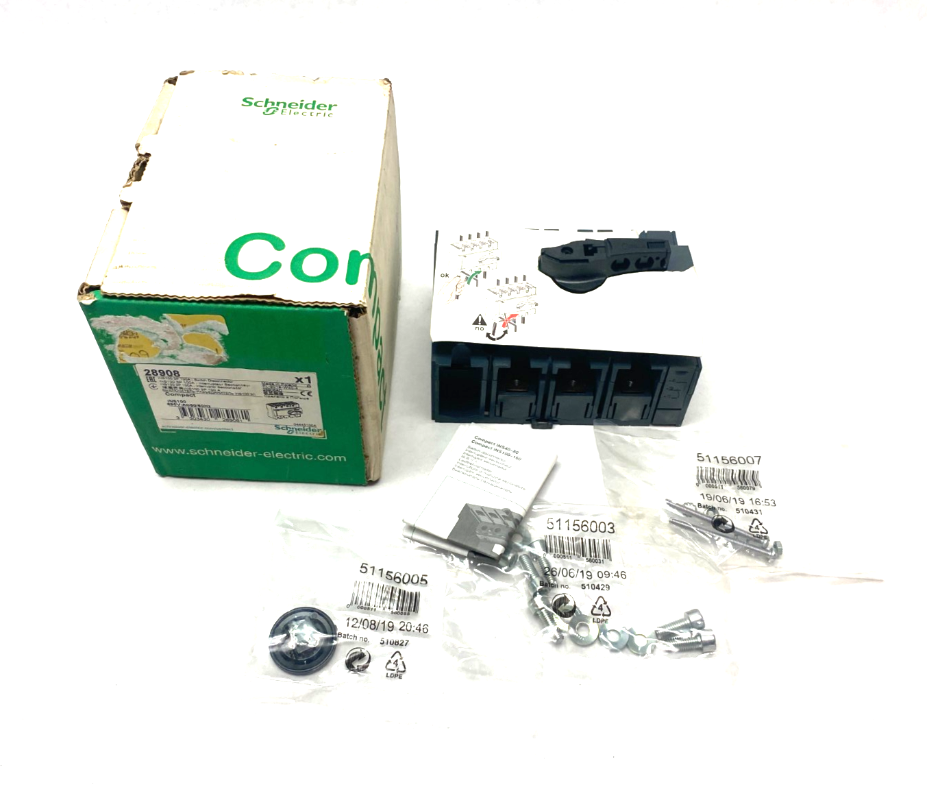 Schneider Electric 28908 Compact INS100 Switch Disconnector 3-Pole 100A - Maverick Industrial Sales