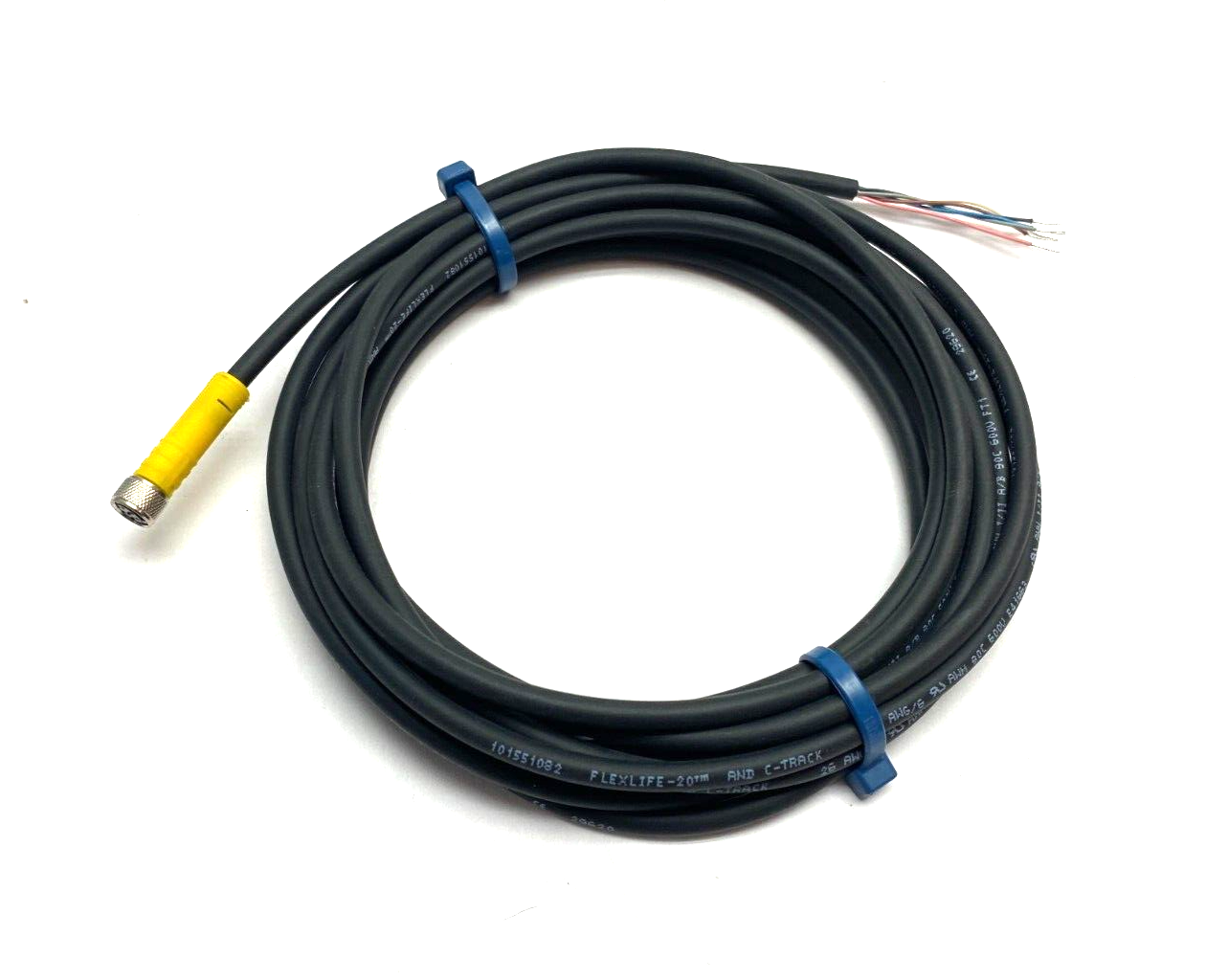 Turck 101551082 Flexlife Sgl-Ended M8 6-Pin Female to 6-Wire Cordset 13' Length - New – Open box - Maverick Industrial Sales