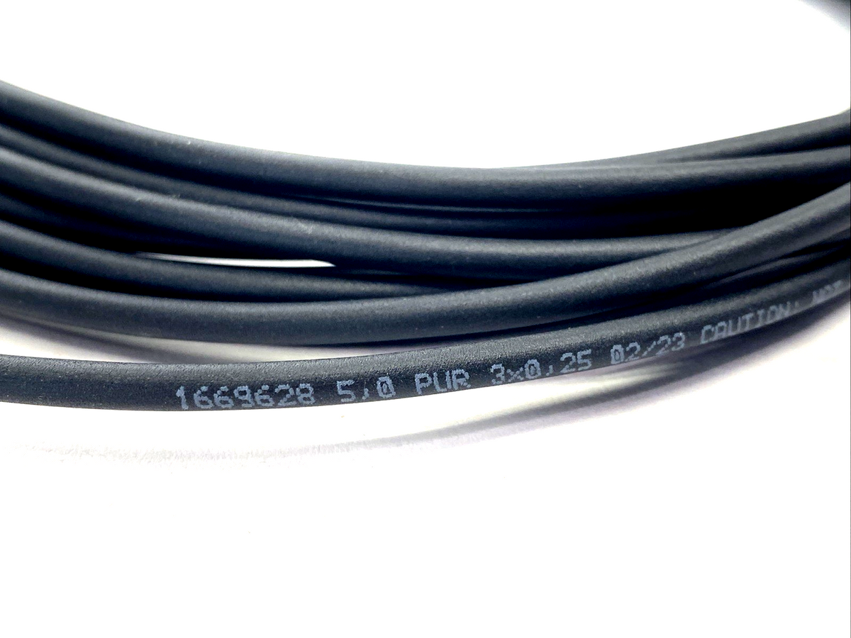 Phoenix Contact SAC-3P-5,0-PUR/M 8FS Cable/Cordset M8 Female 3-Pin 5m 1669628 - Maverick Industrial Sales
