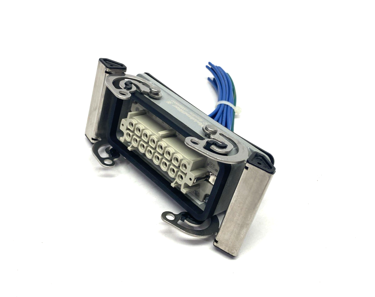 Weidmuller 1208600000 Housing HDC 16B ABU, 1207700000 Female Insert HDC HE 16 FS - Used - Maverick Industrial Sales