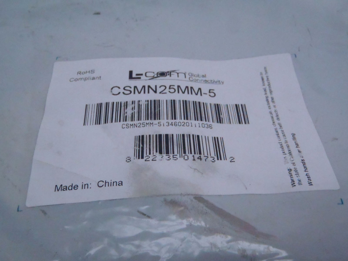 CSMN25MM-5 | L-COM Deluxe Molded D-Sub Cable, DB25 Male / Male, 5.0 ft - New Other - Maverick Industrial Sales