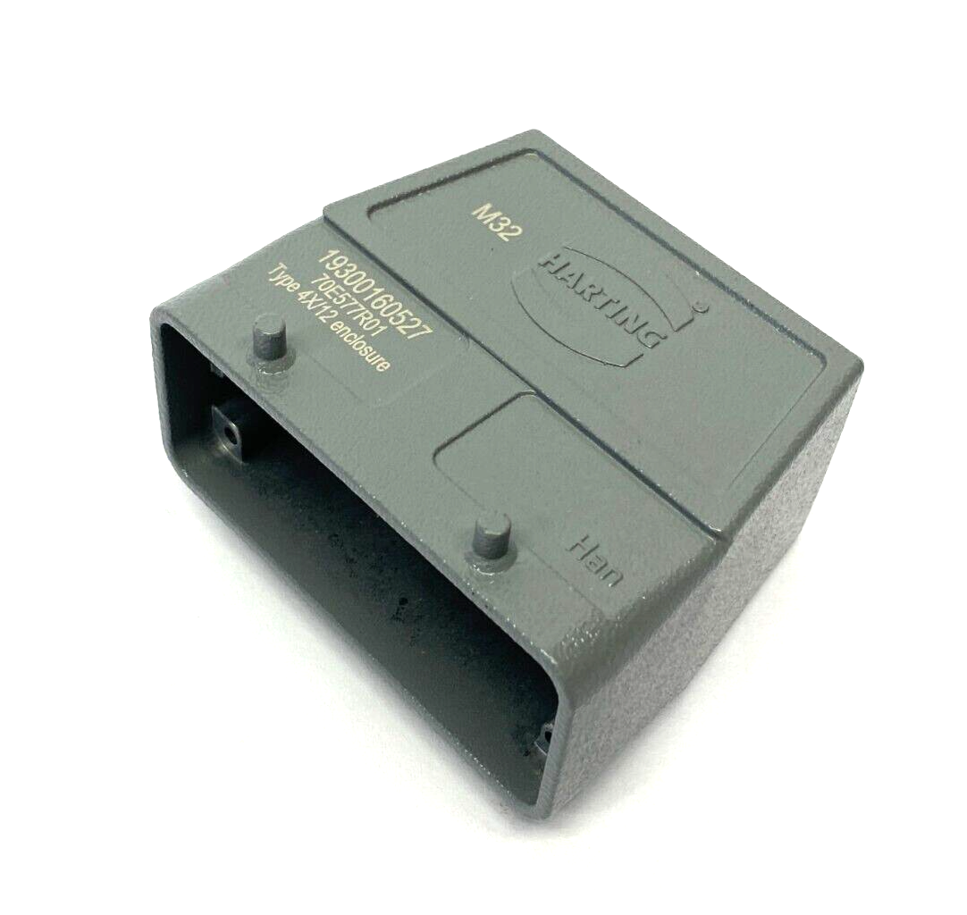 Harting 19300160527 Heavy Duty Han B Hood Side Entry HC 4 Pegs M32 Housing - Maverick Industrial Sales